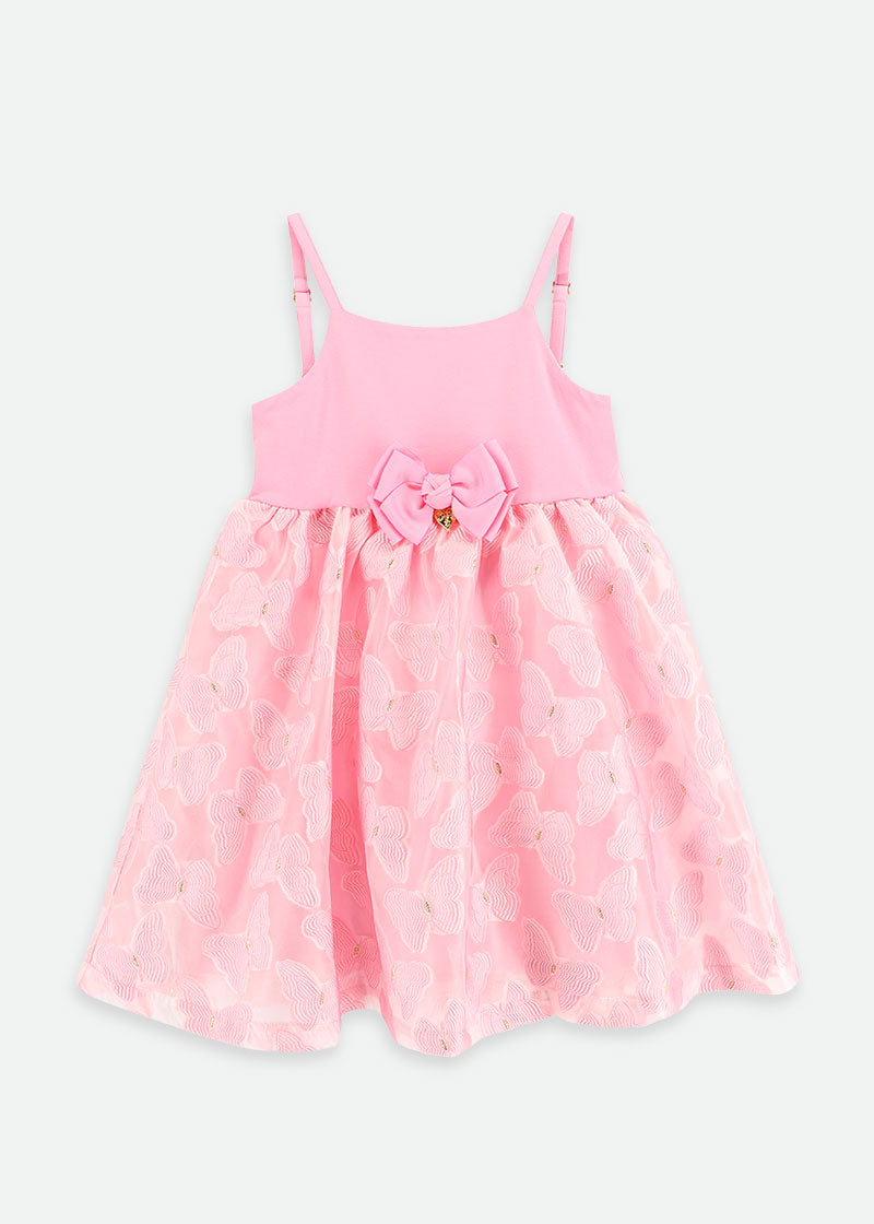 Apollo Butterfly Strappy Dress Rose