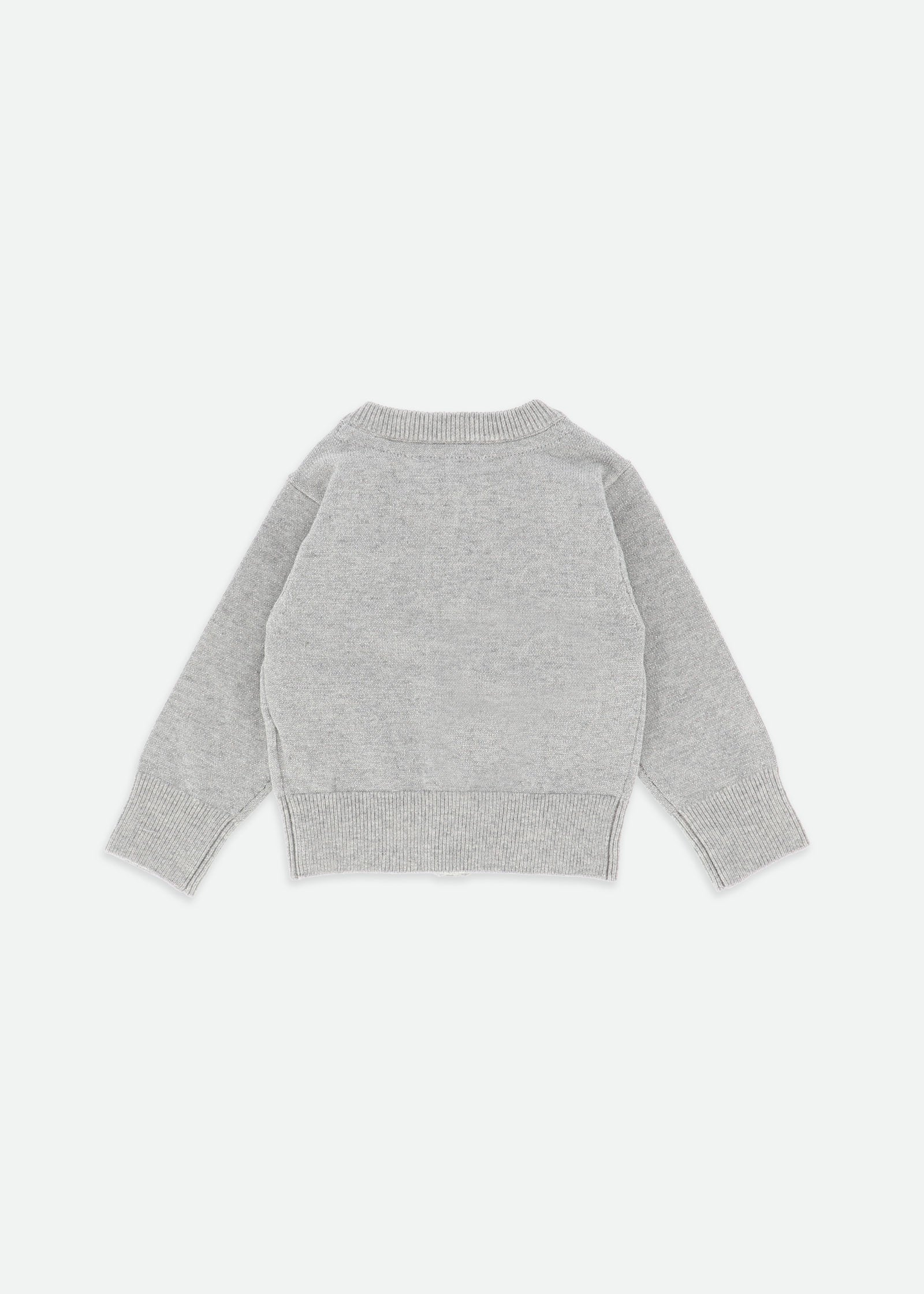 Arabella Metallic Baby Cardigan Silver