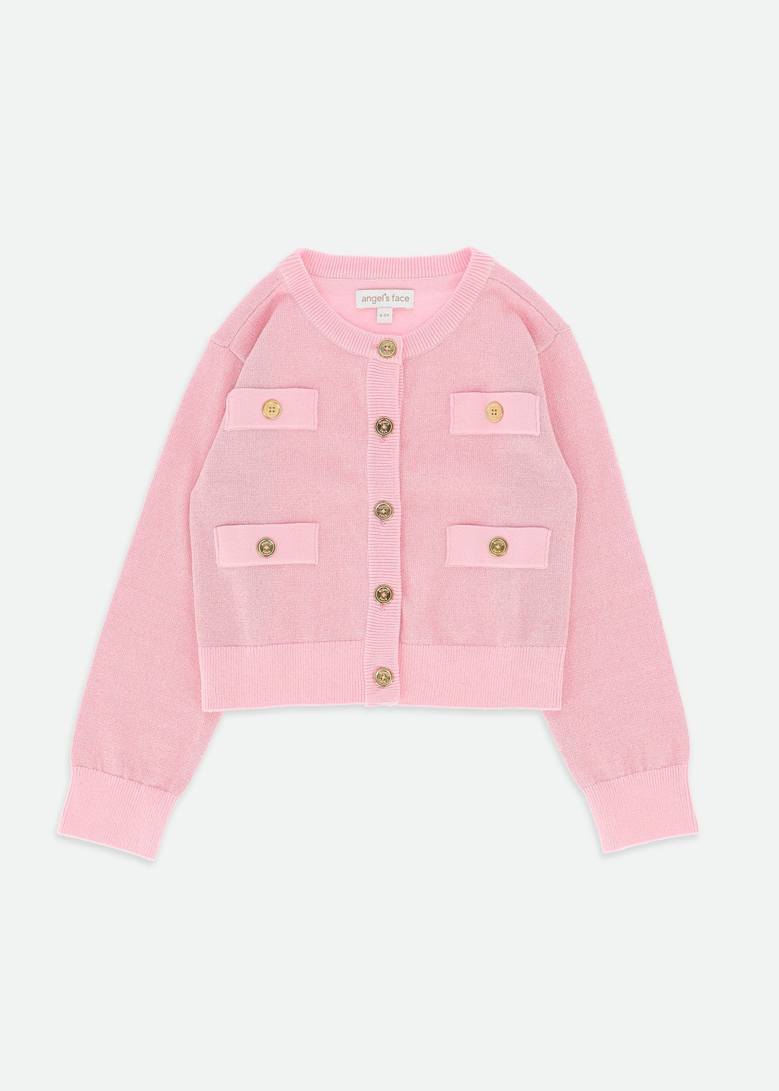 Arabella Metallic Cardigan Pink