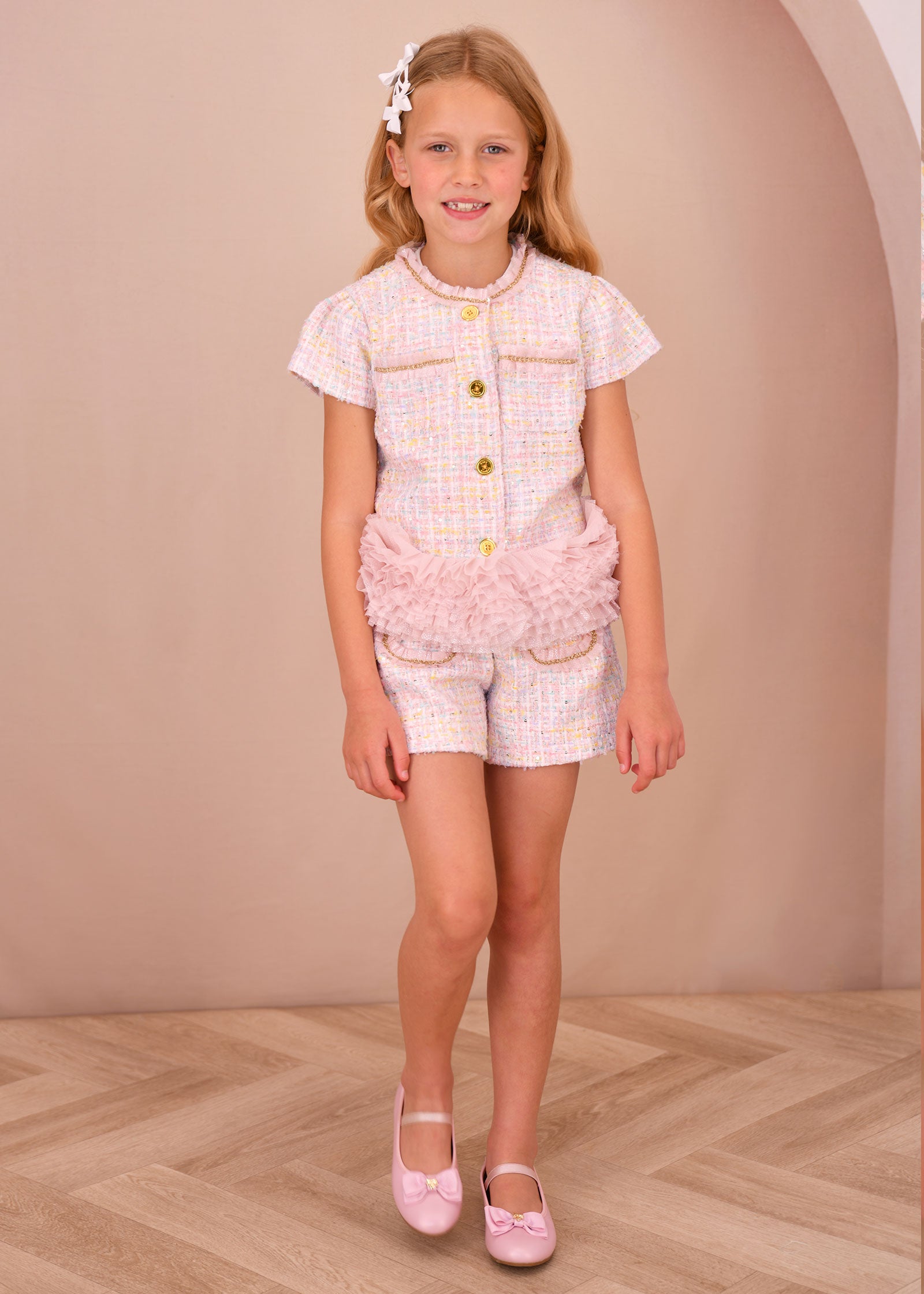 Arden Tweed Jacket Pink Mix