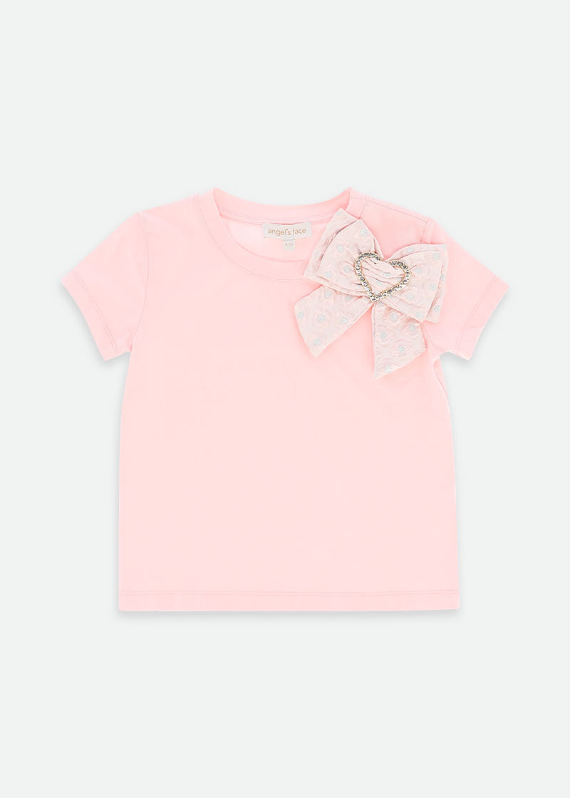 Atlas Bow Tee Pale Pink