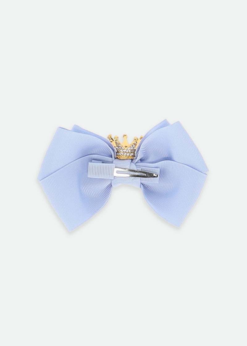 Crown Big Bow Pale Blue