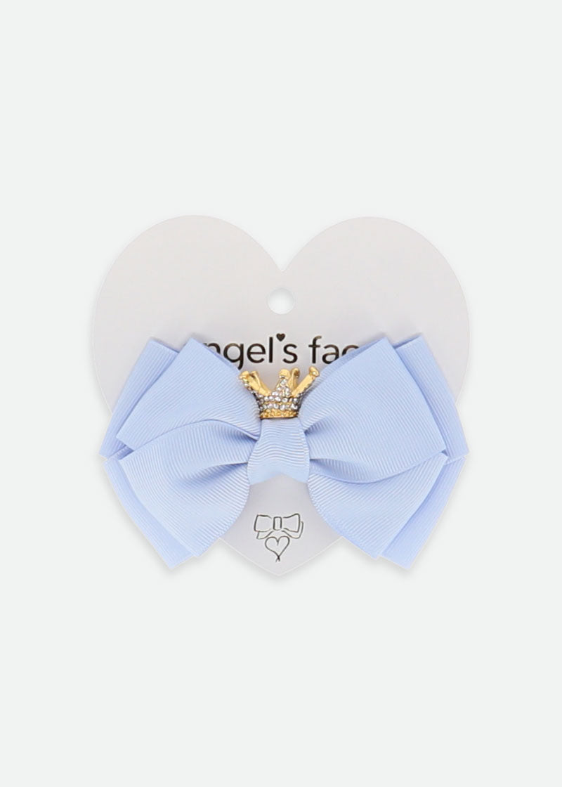 Crown Big Bow Pale Blue