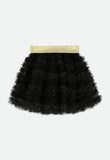 Ballroom Ruffle Sparkle Skirt Black