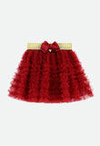 Ballroom Ruffle Skirt Tibetan Red