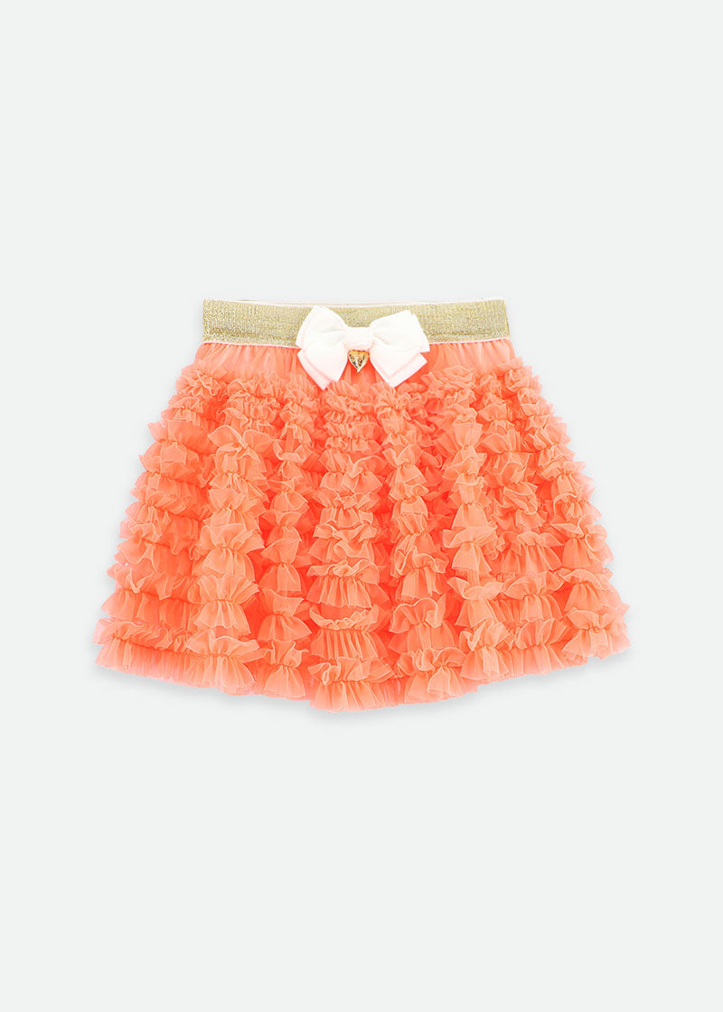 Ballroom Skirt Neon Orange