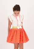 Ballroom Skirt Neon Orange