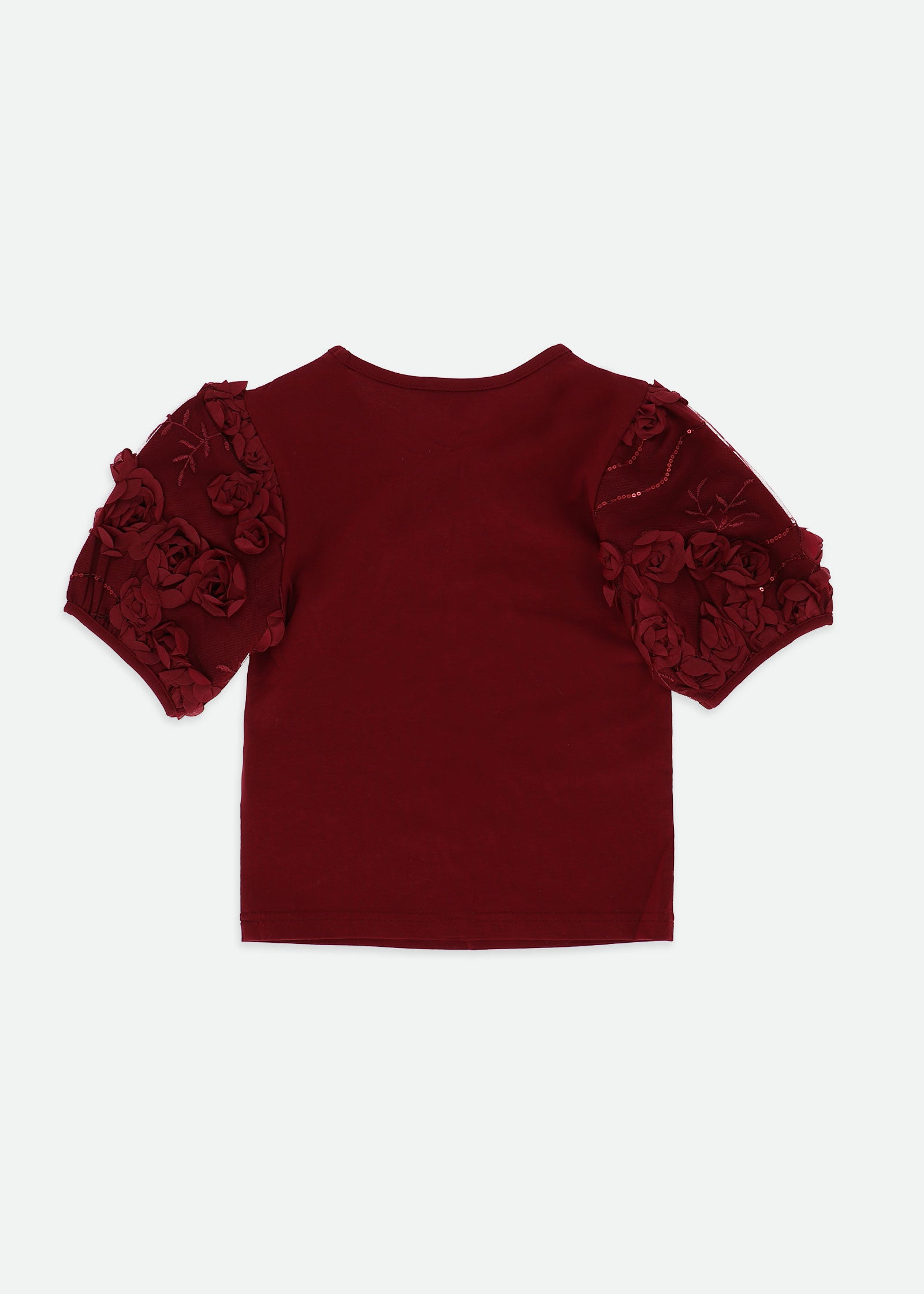 Belle Sequin And 3D Flower Top Port