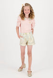 Bermuda Metallic Paisley Shorts Blush Pink