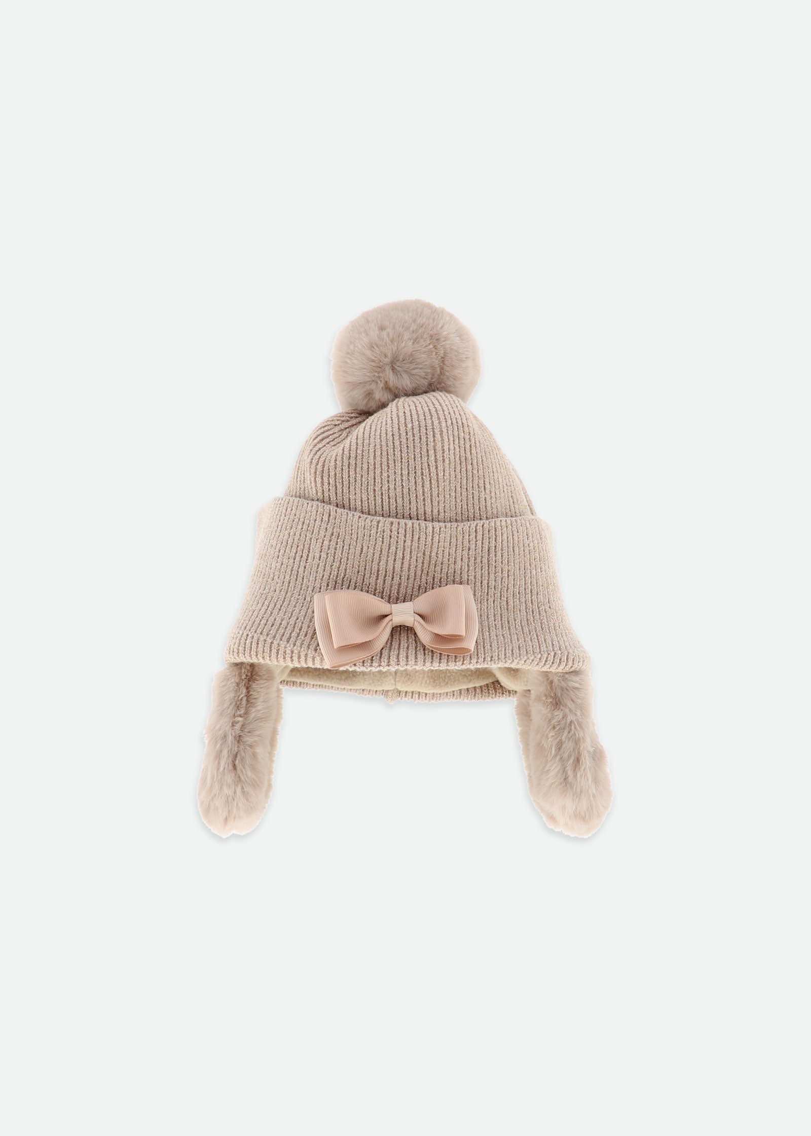 Bianca Baby Ribbed Beanie Hat Sand