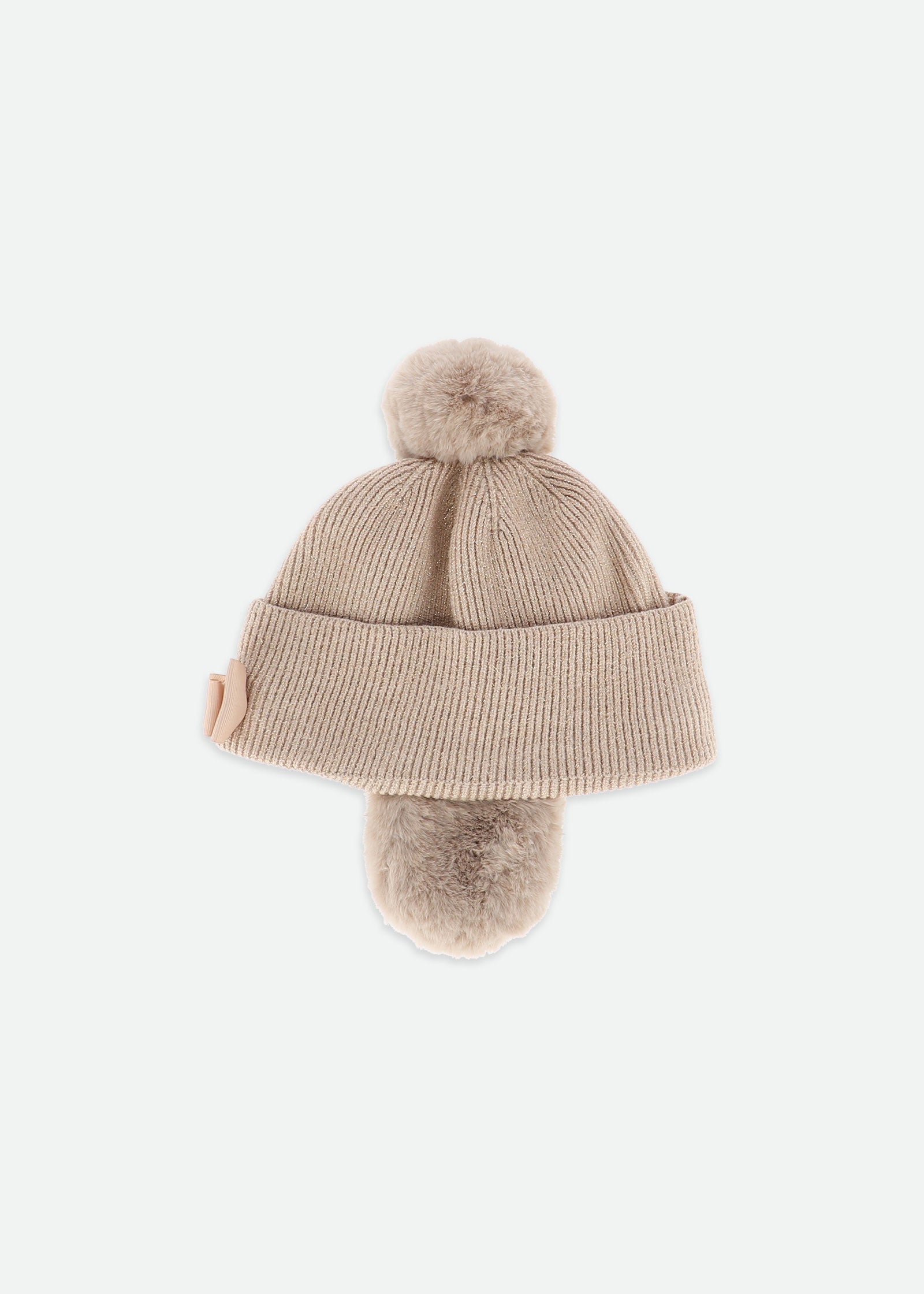 Bianca Baby Ribbed Beanie Hat Sand