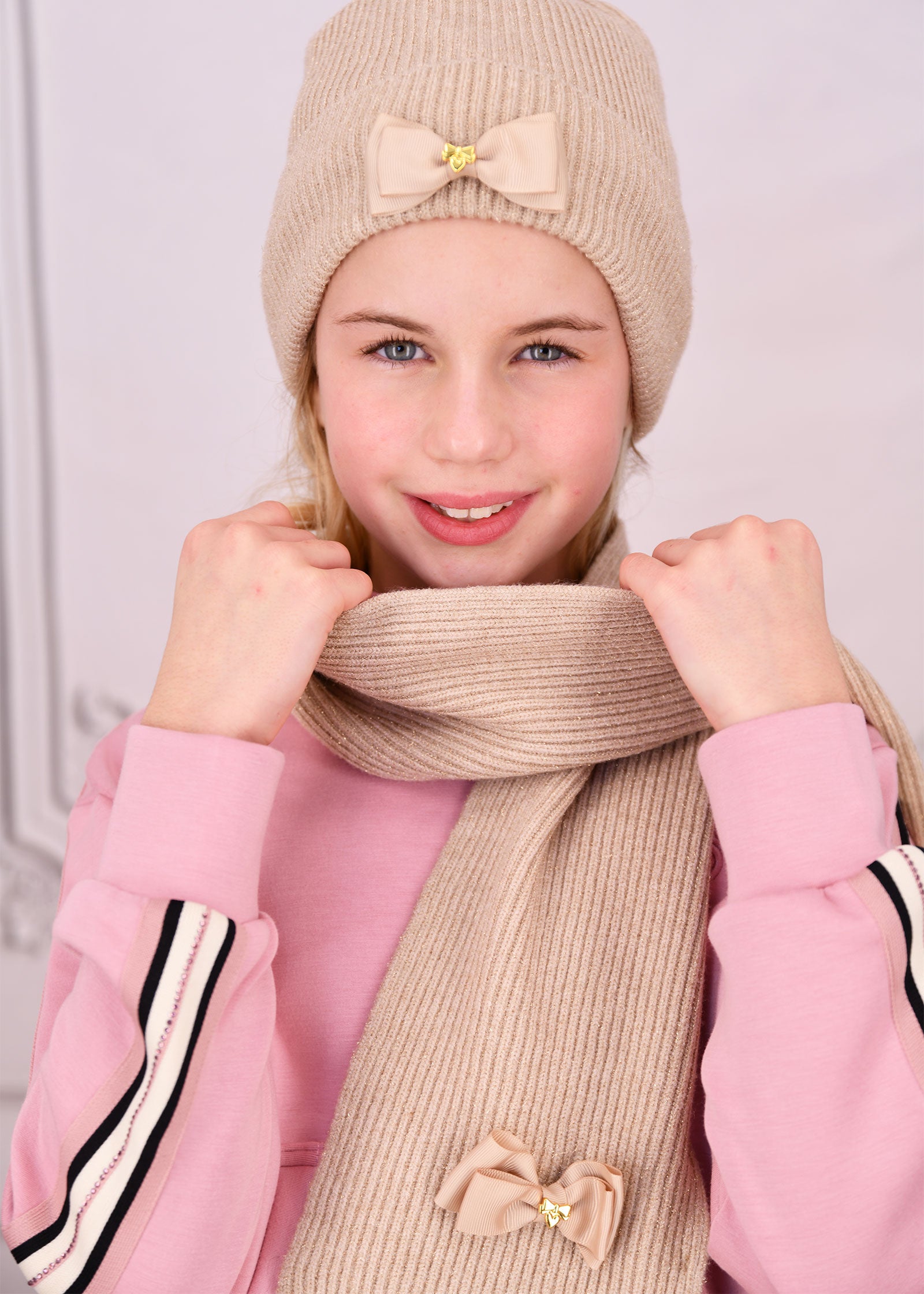 Bianca Ribbed Scarf Sand