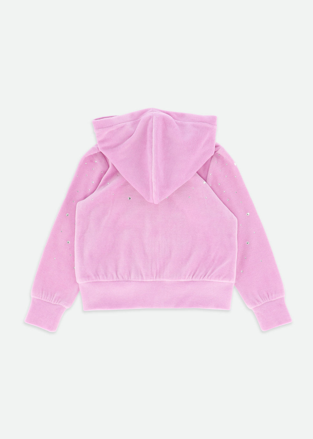 Bijou Crystal Velour Hoodie Orchid Pink