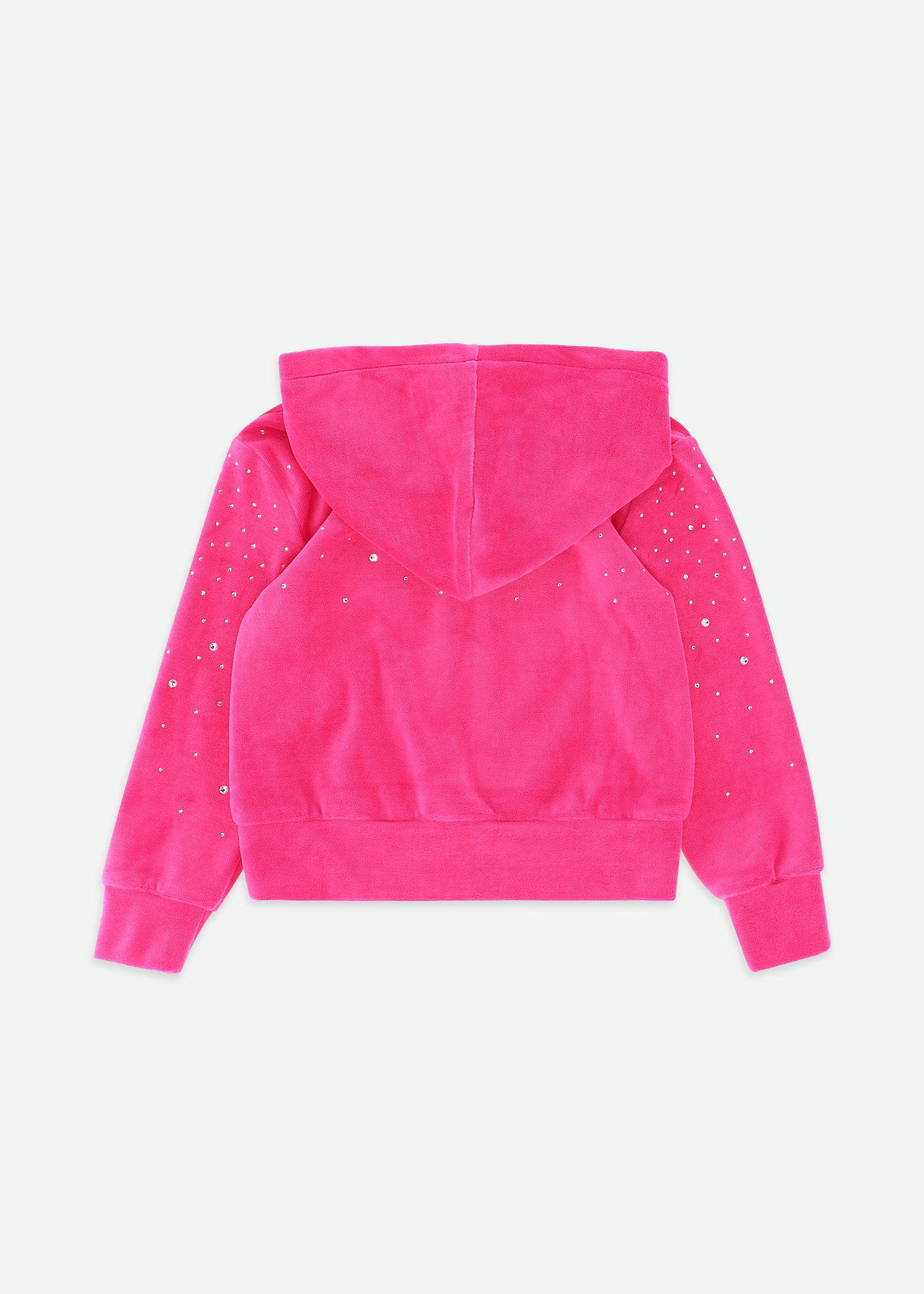 Bijou Crystal Velour Hoodie Hot Pink – Angel's Face