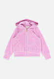 Bijou Crystal Velour Hoodie Orchid Pink