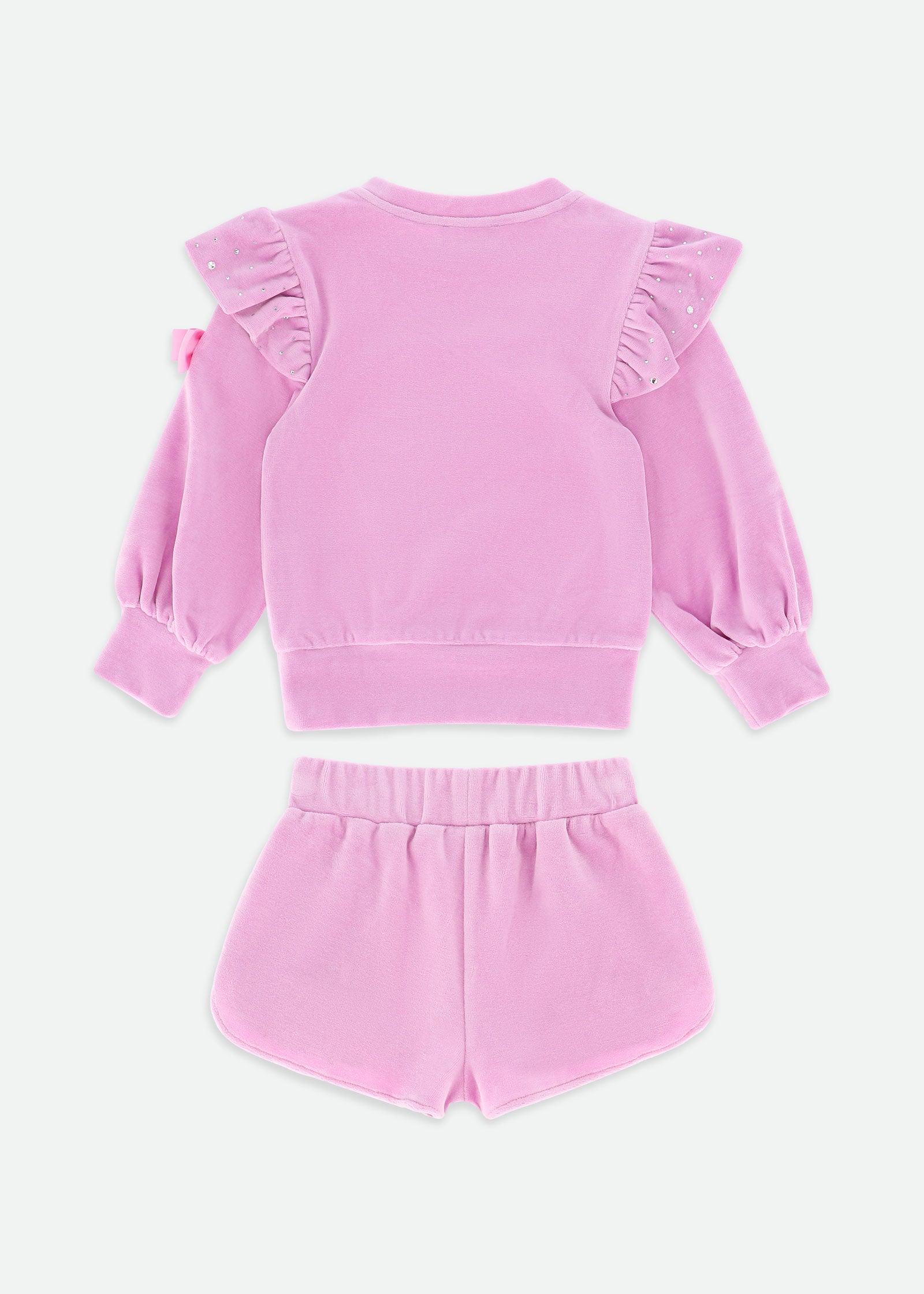 Bijou Crystal Velour Set Orchid Pink