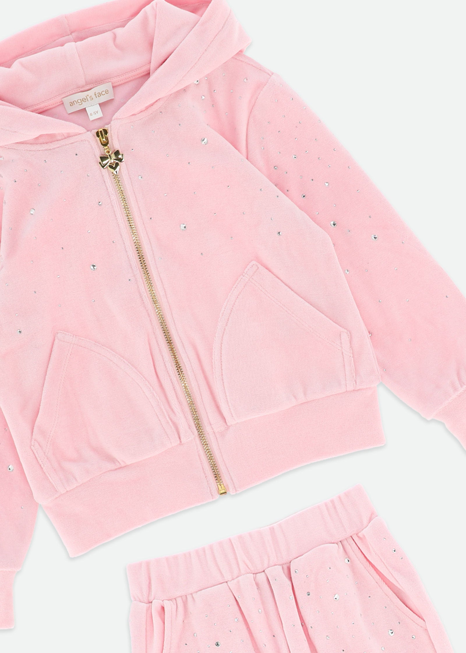 Bijou Crystal Tracksuit Pale Pink