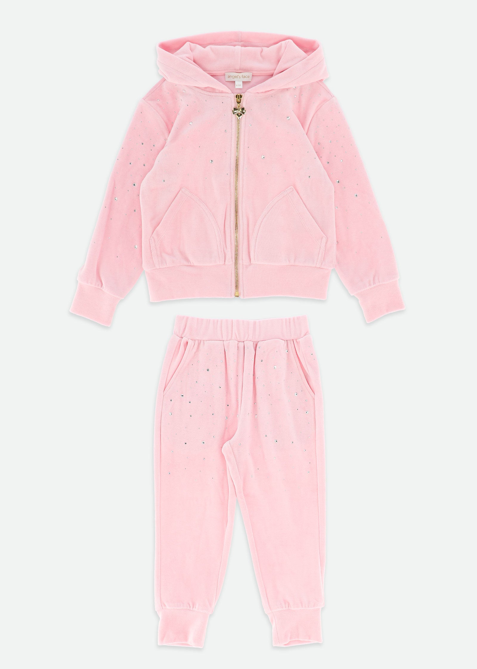 Bijou Crystal Tracksuit Pale Pink