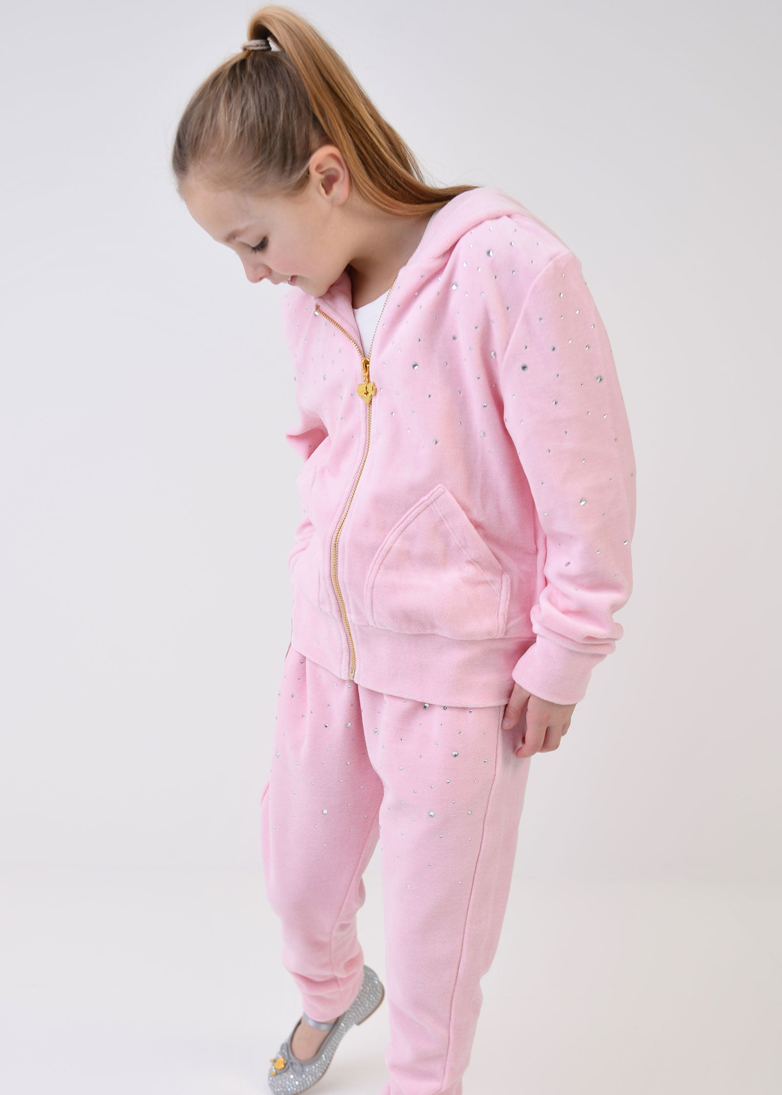 Bijou Crystal Tracksuit Pale Pink