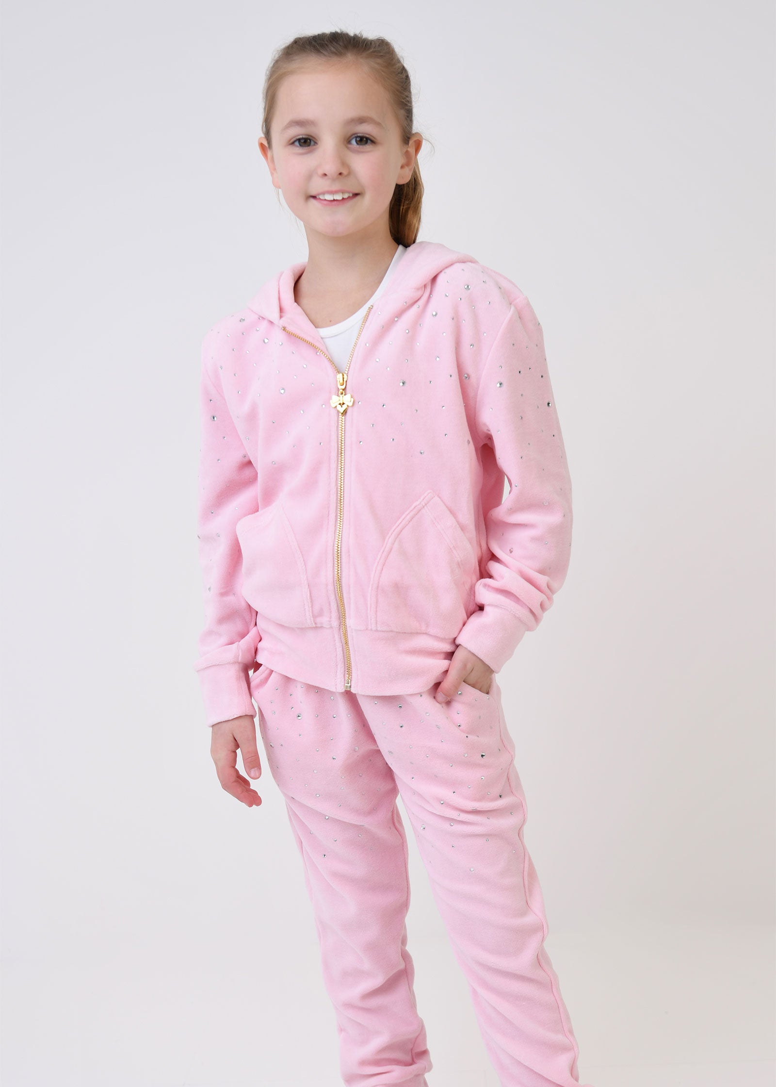 Bijou Crystal Tracksuit Pale Pink