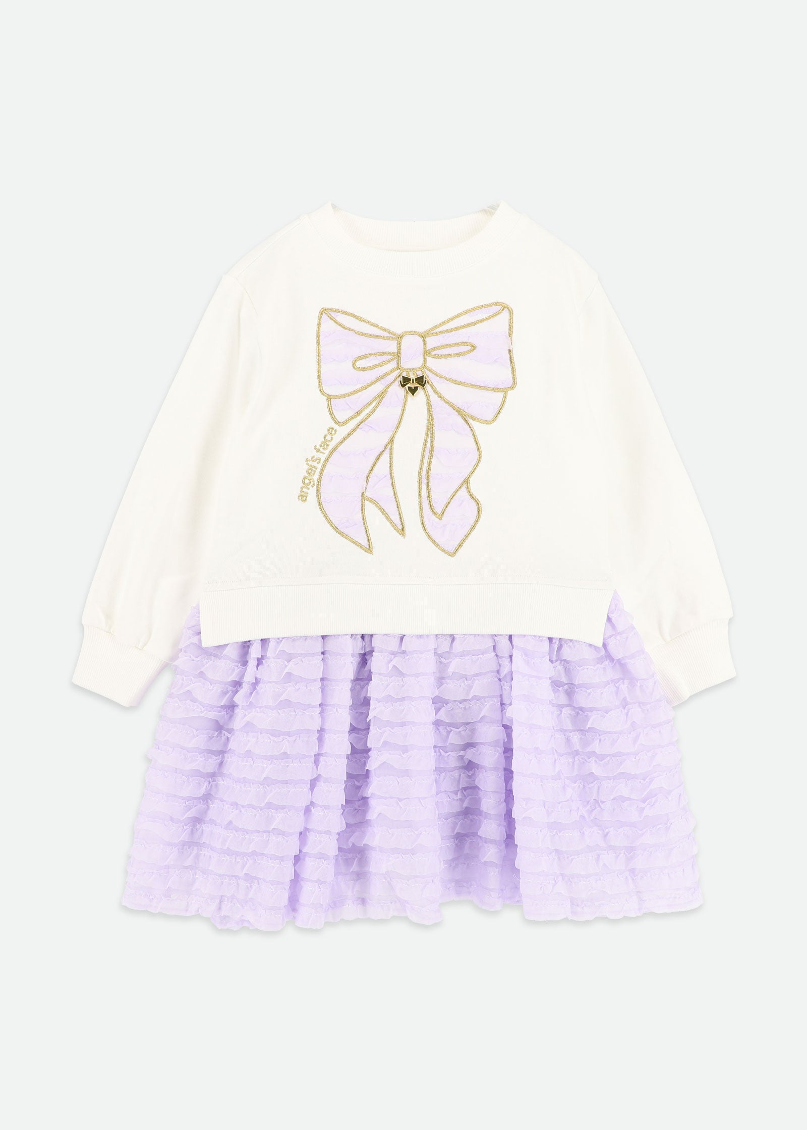 Billie Bow Sweat Dress Snowdrop