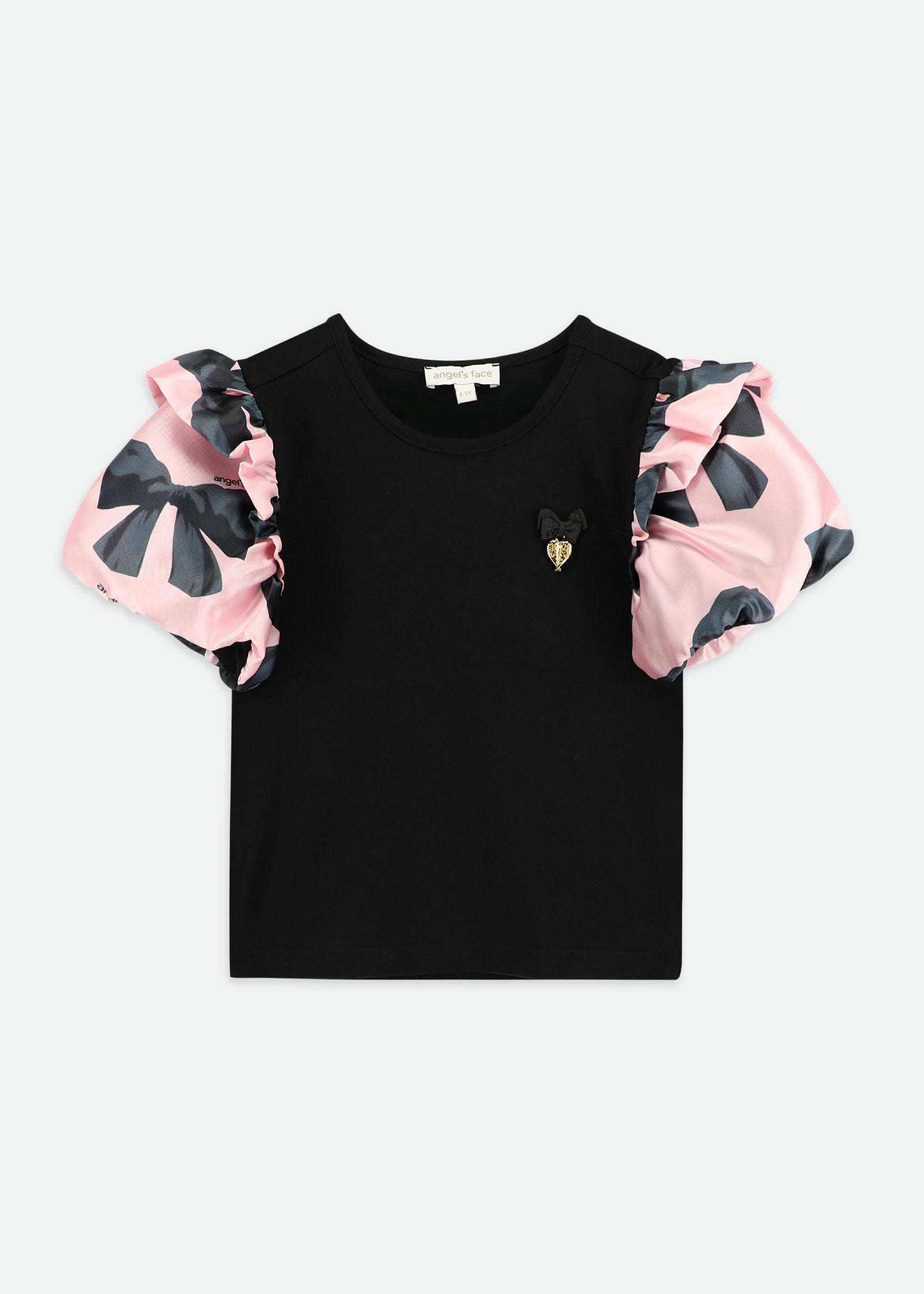 Blake Bow Print Top Black