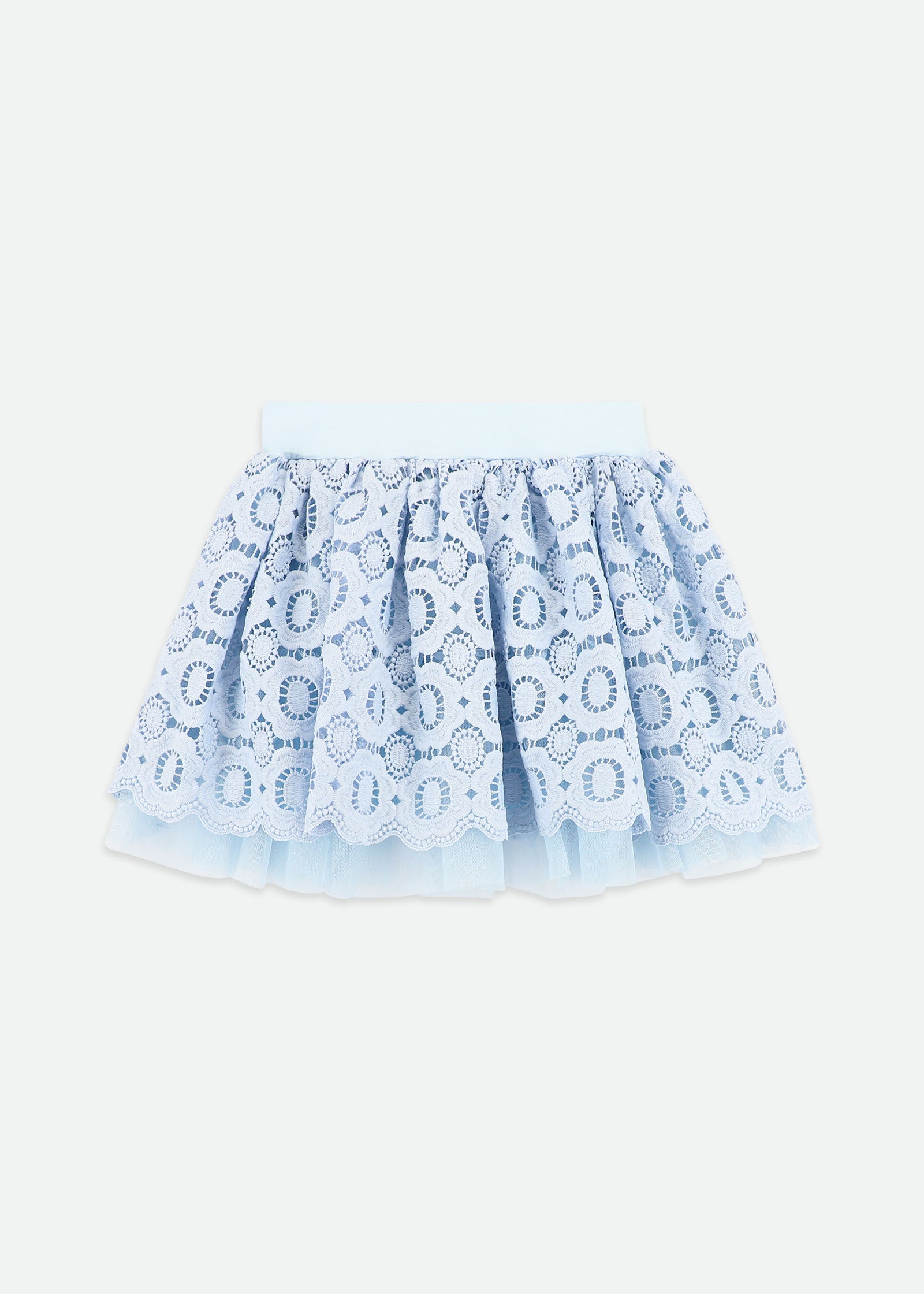 Blossom Lace Skirt Pale Blue