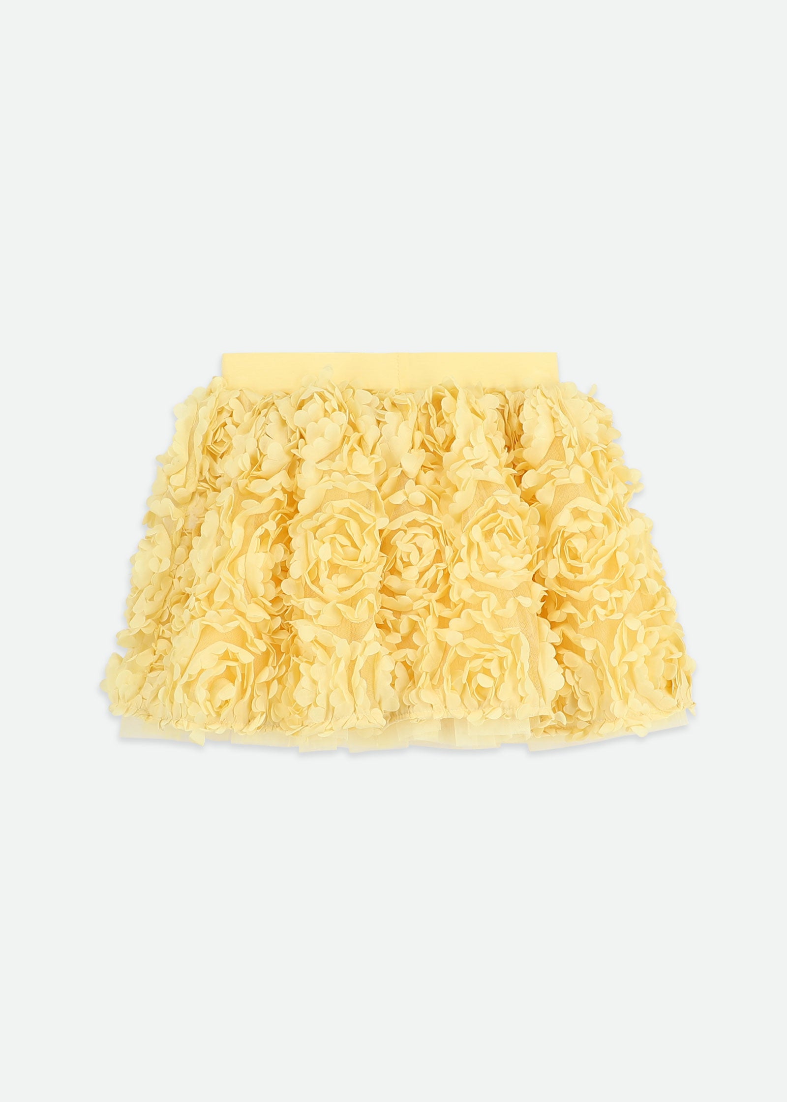 Blossom 3D Roses Skirt Yellow