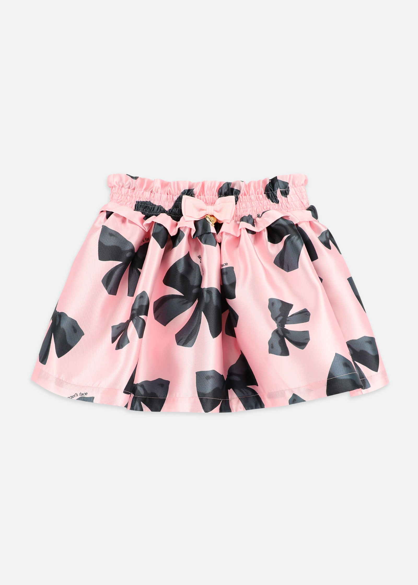 Blythe Bow Print Skirt Black