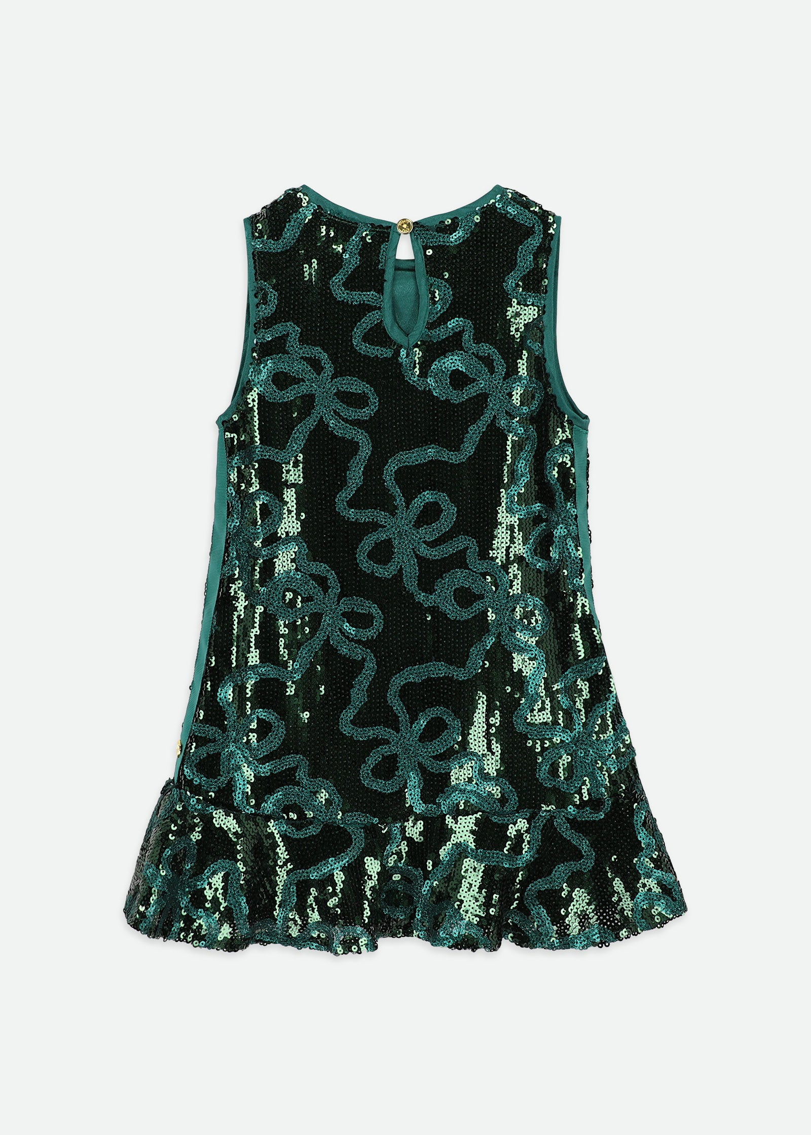 Bonita All Over Sequin Bow Dress Green