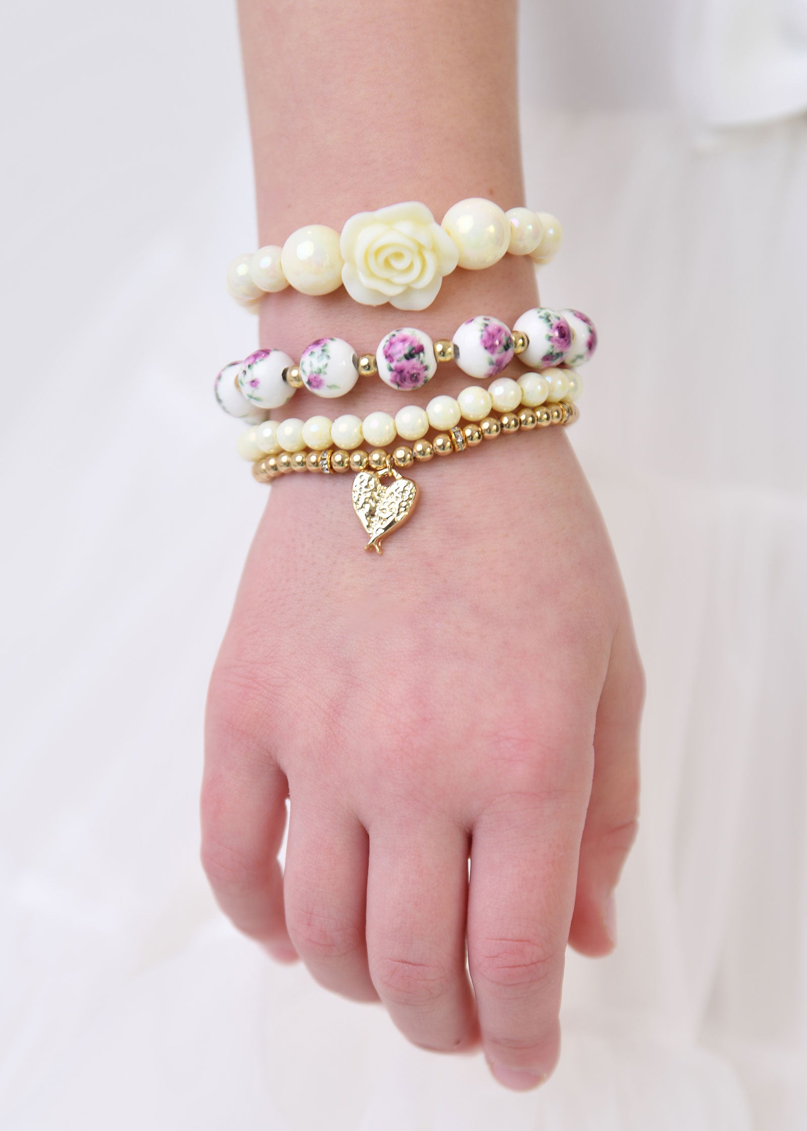 Rose Bracelet Set Vanilla