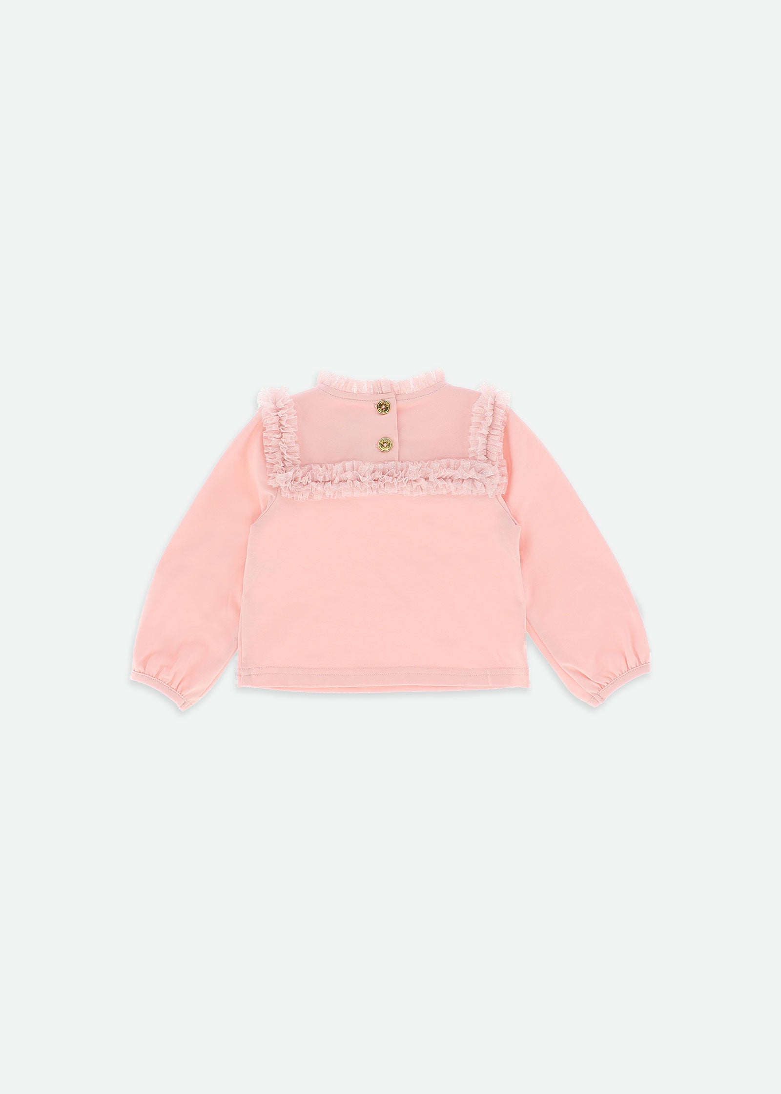 Brandie Tulle Trim Baby Top Sweet Blush