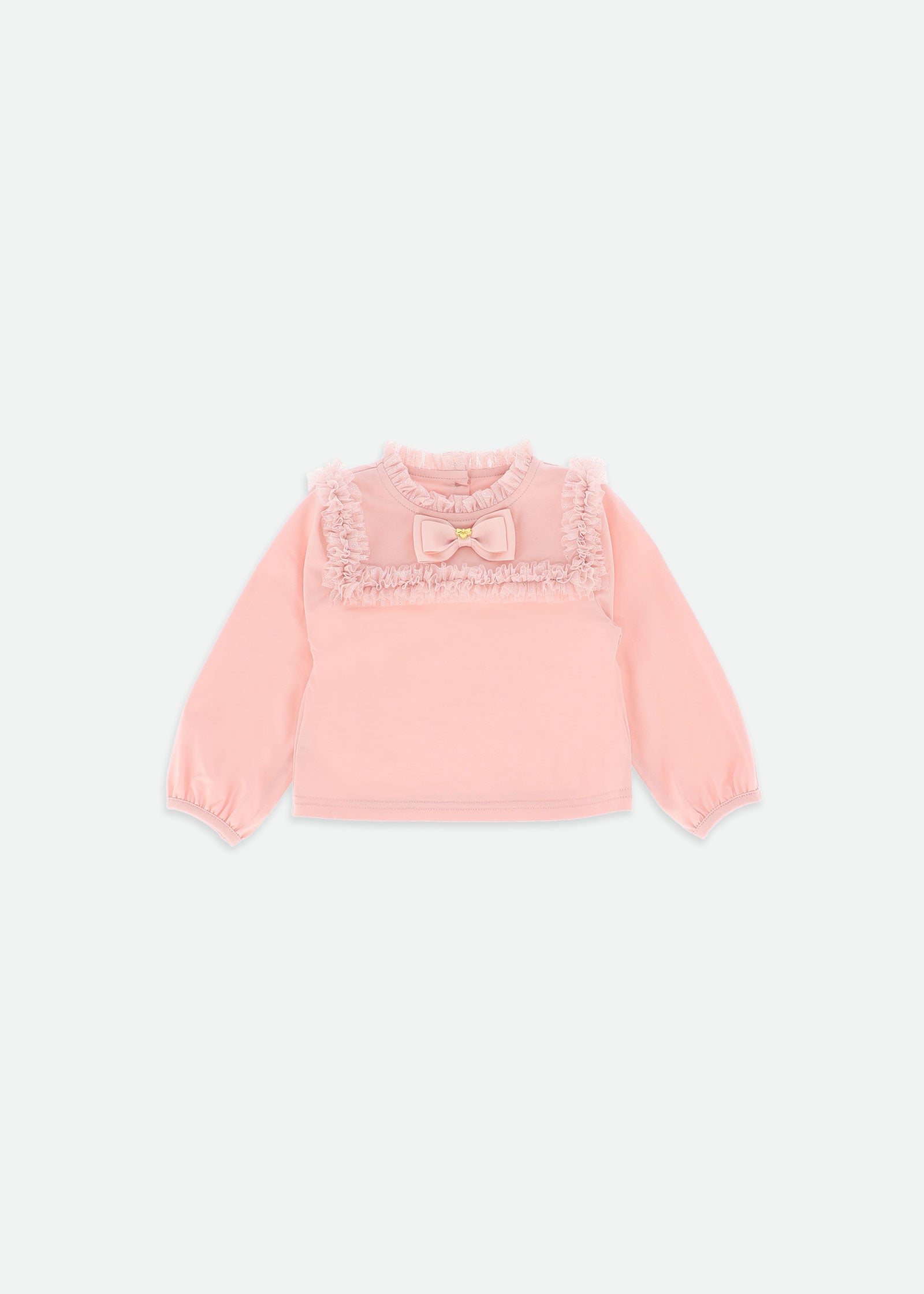 Brandie Tulle Trim Baby Top Sweet Blush