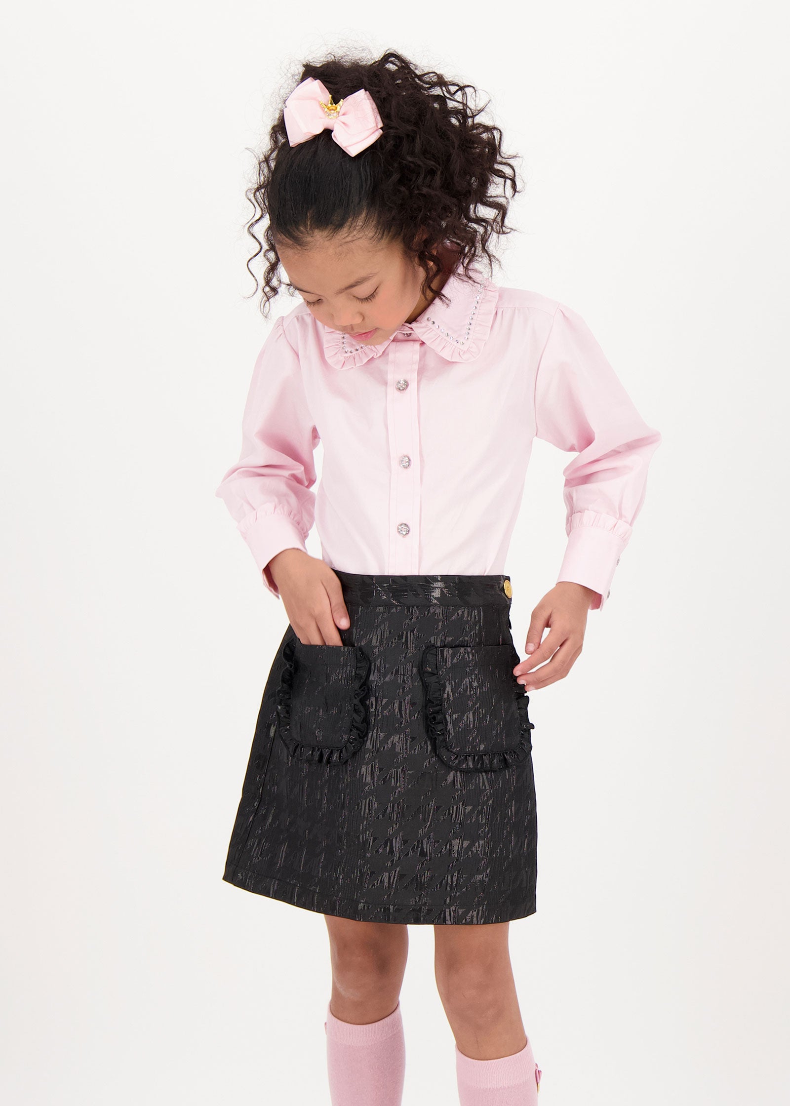 Aleta Jacquard Skirt Black