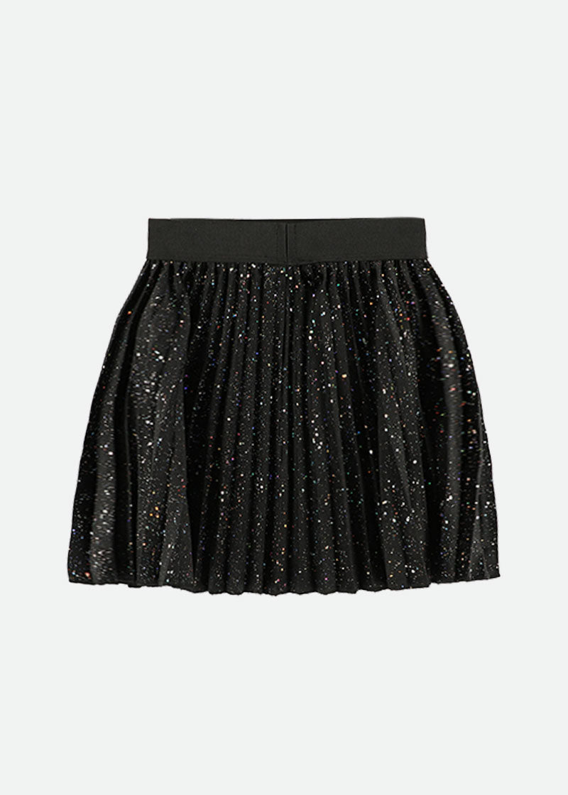 Bronte Pleated Velveteen Skirt Black