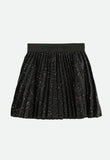 Bronte Pleated Velveteen Skirt Black