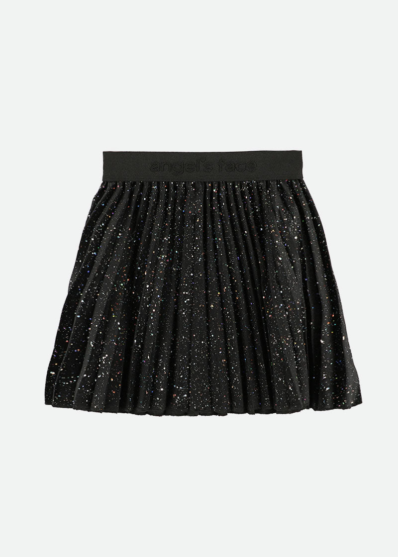 Bronte Pleated Velveteen Skirt Black