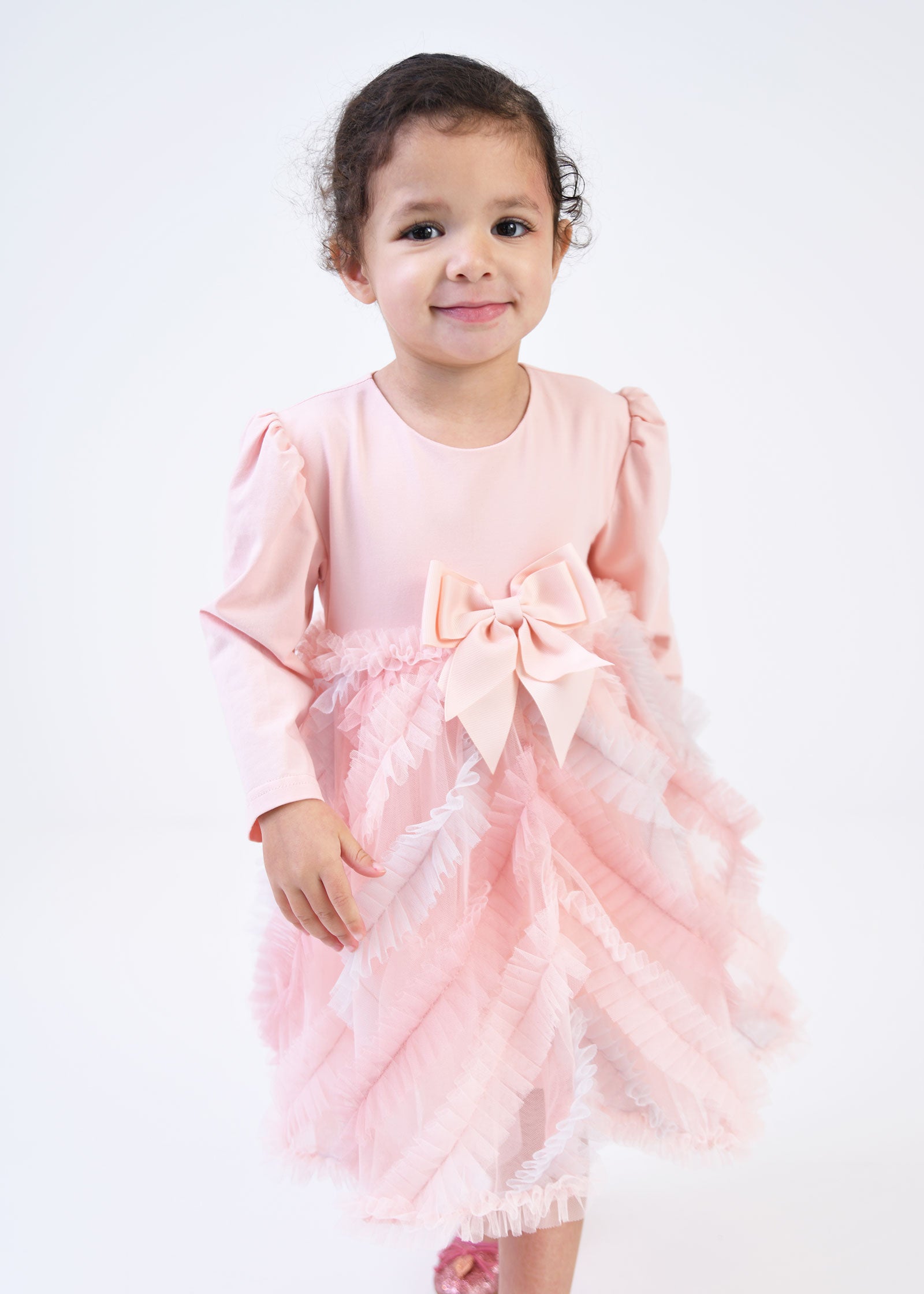 Callula L/S Baby Dress Blush Pink
