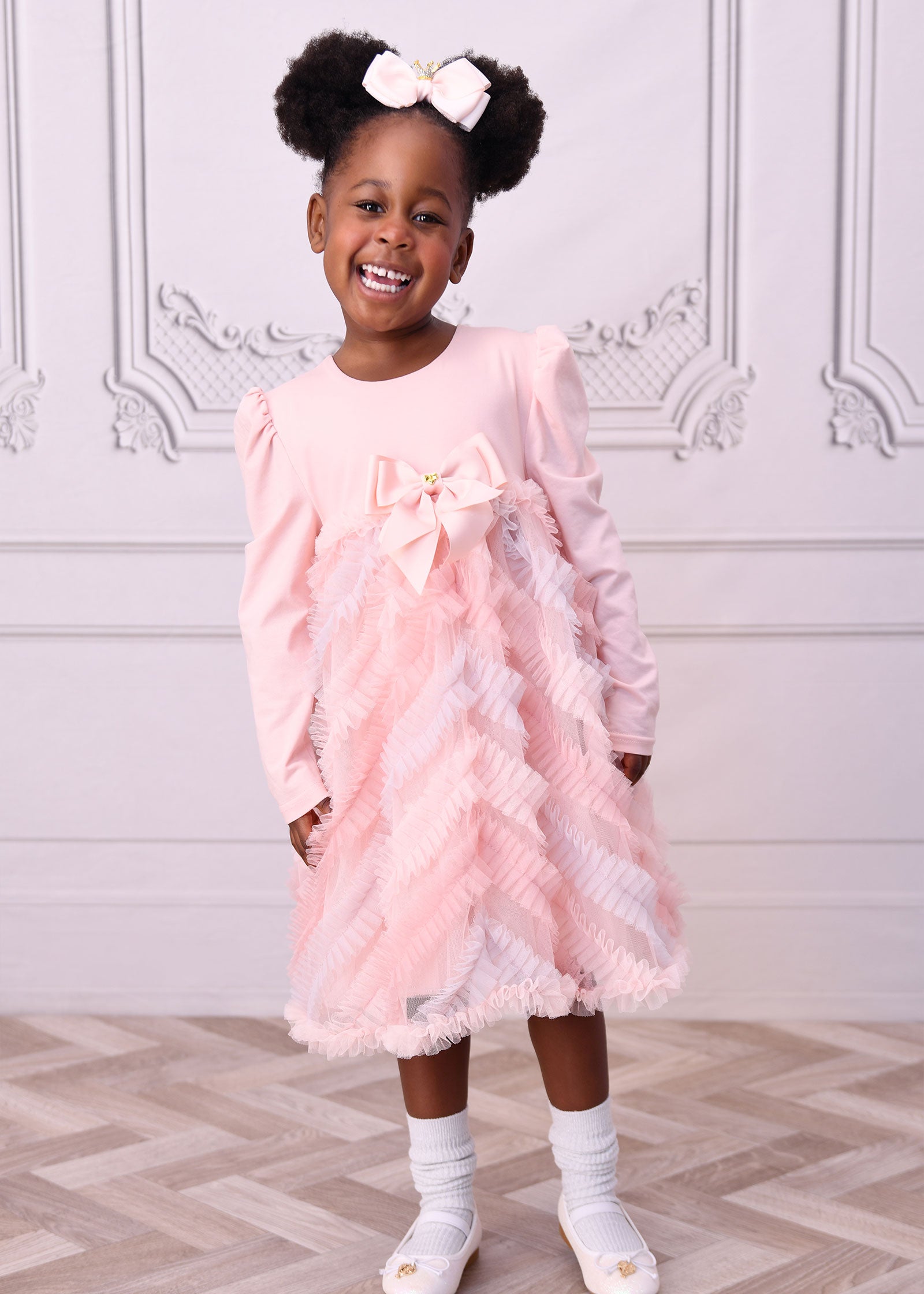 Callula L/S Dress Blush Pink