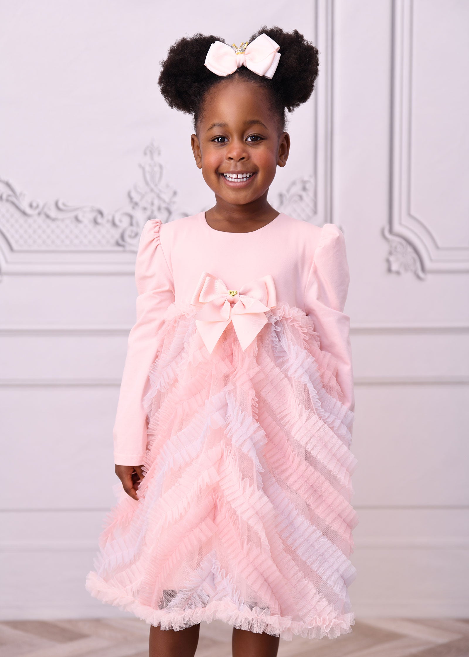 Callula L/S Dress Blush Pink