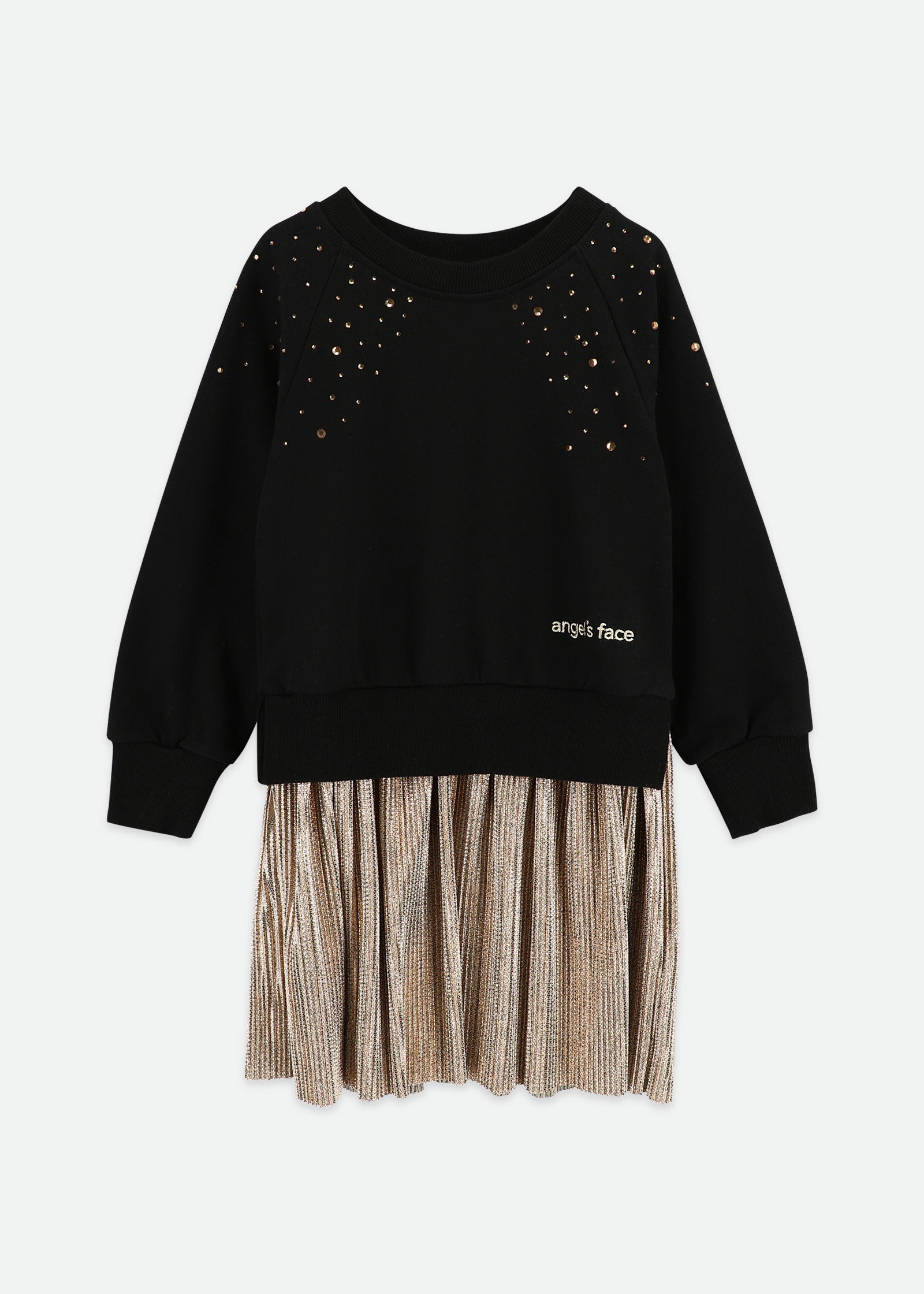 Cameron Sweatshirt Dress Black/Gold