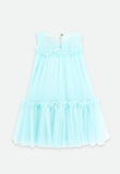 Caria Sleeveless Butterfly Dress Aqua