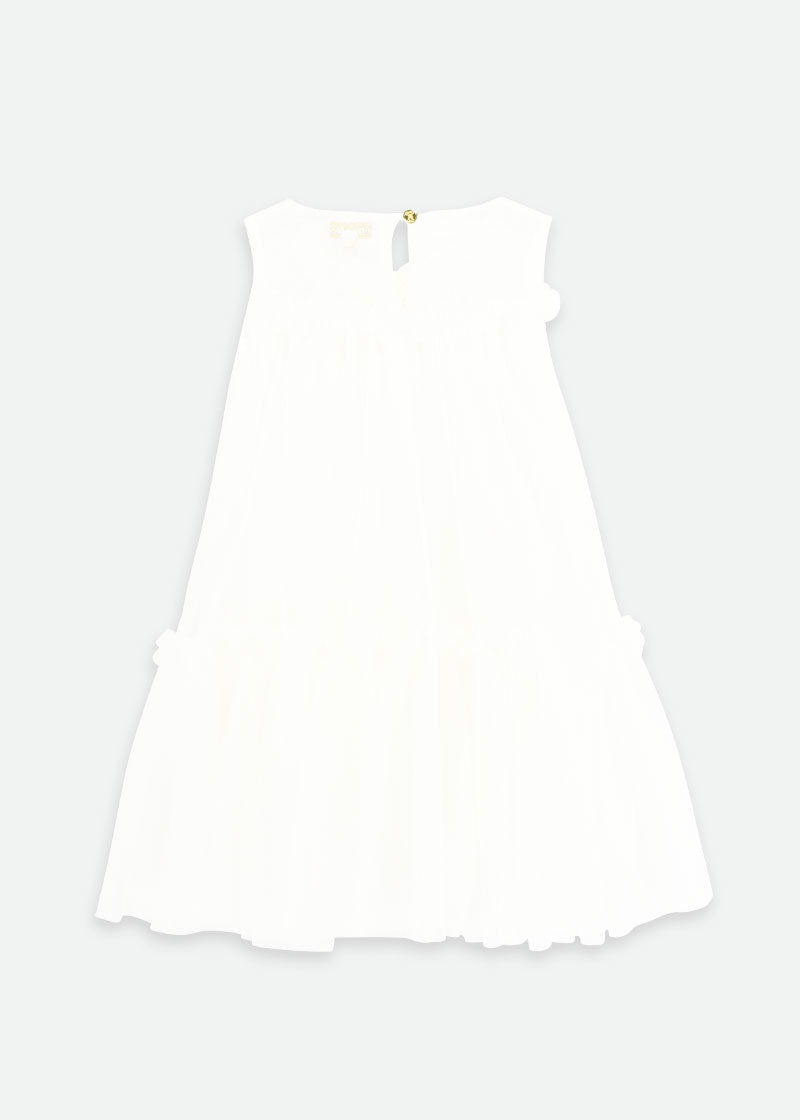 Caria Sleeveless Butterfly Dress Snowdrop