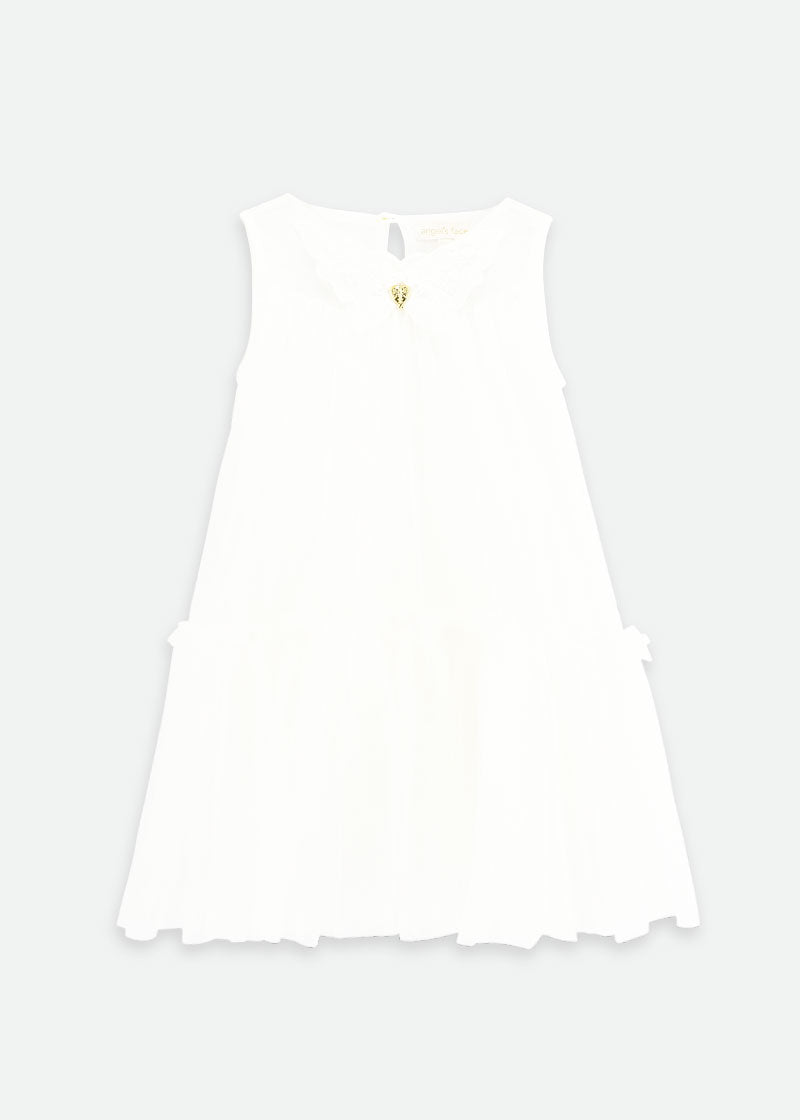 Caria Sleeveless Butterfly Dress Snowdrop