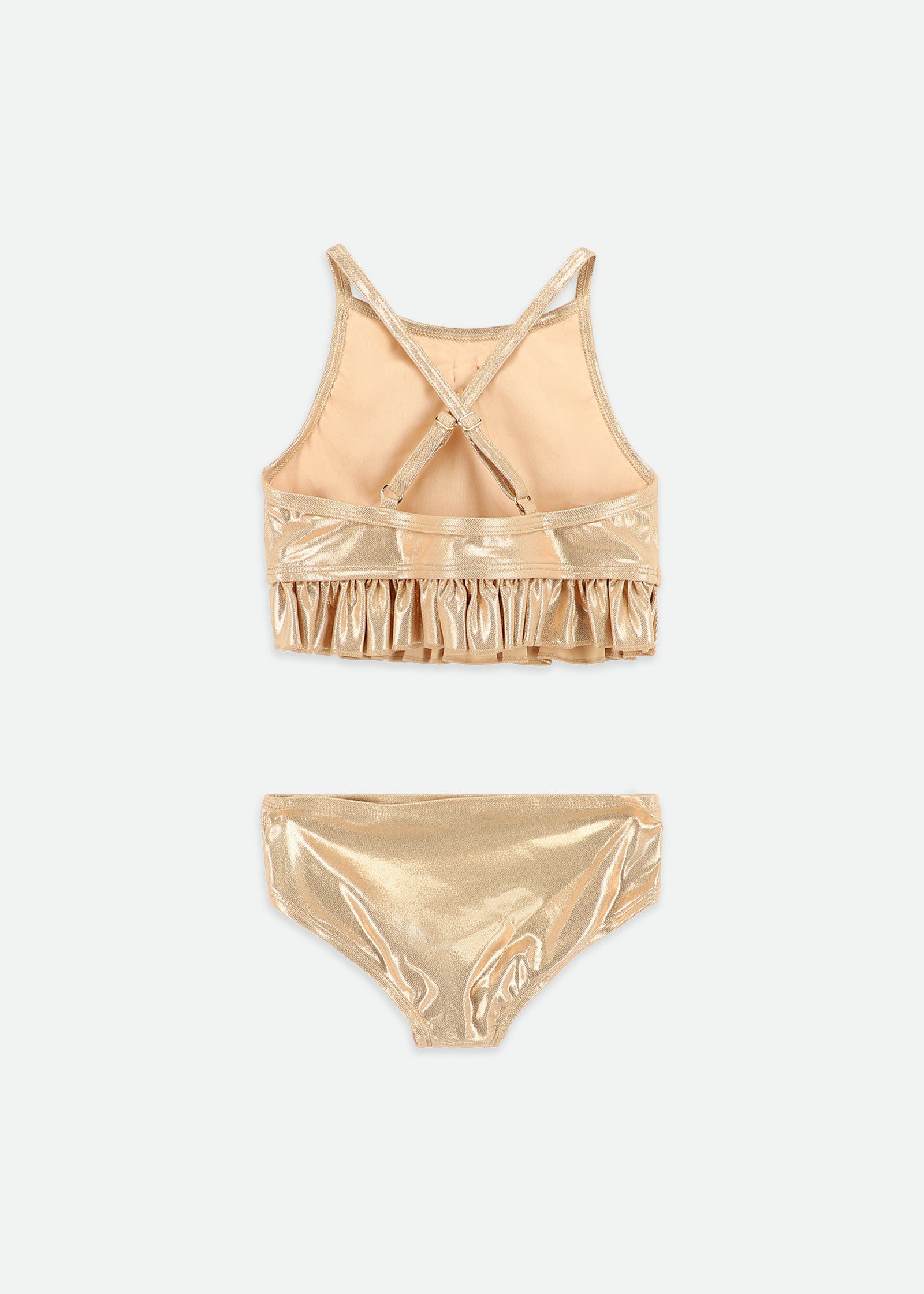 Carly Metallic Bikini Gold