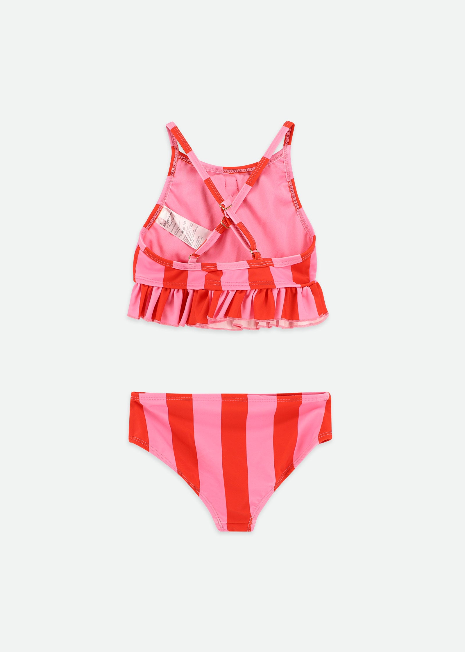 Carly Striped Bikini Pink/Red