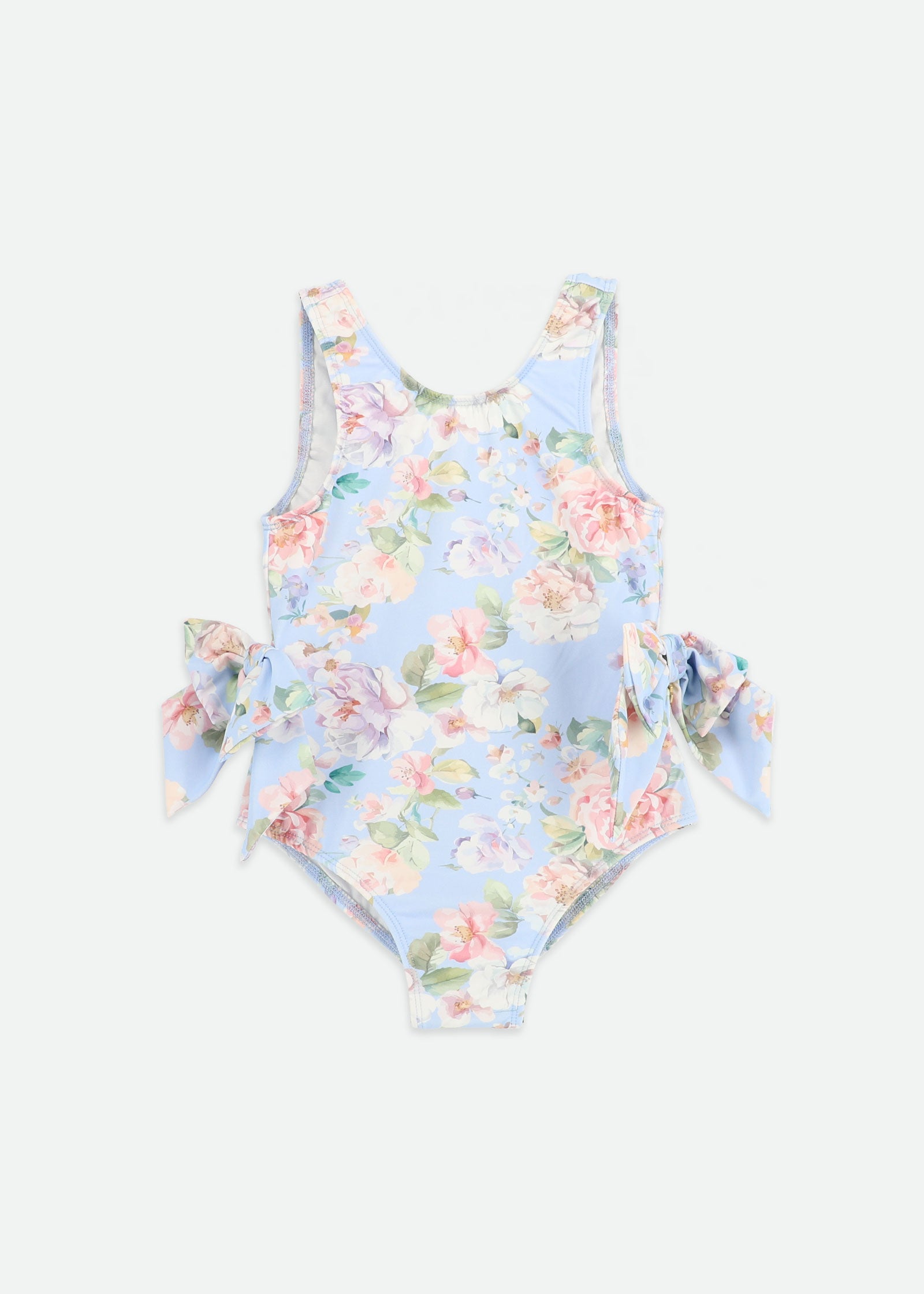 Carly Garden Flower Print Swimsuit Pretty Blue