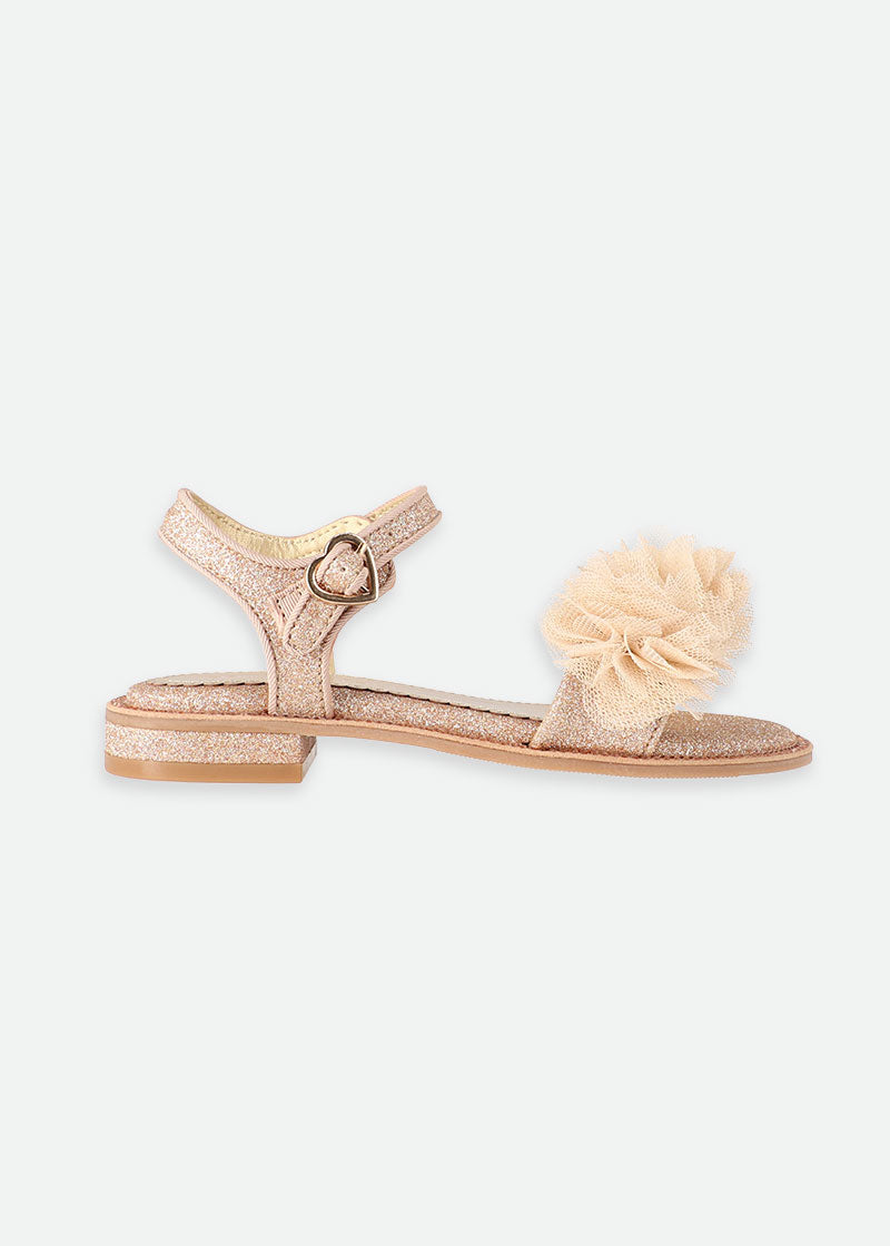 Carmen Corsage Sandals Rose Gold