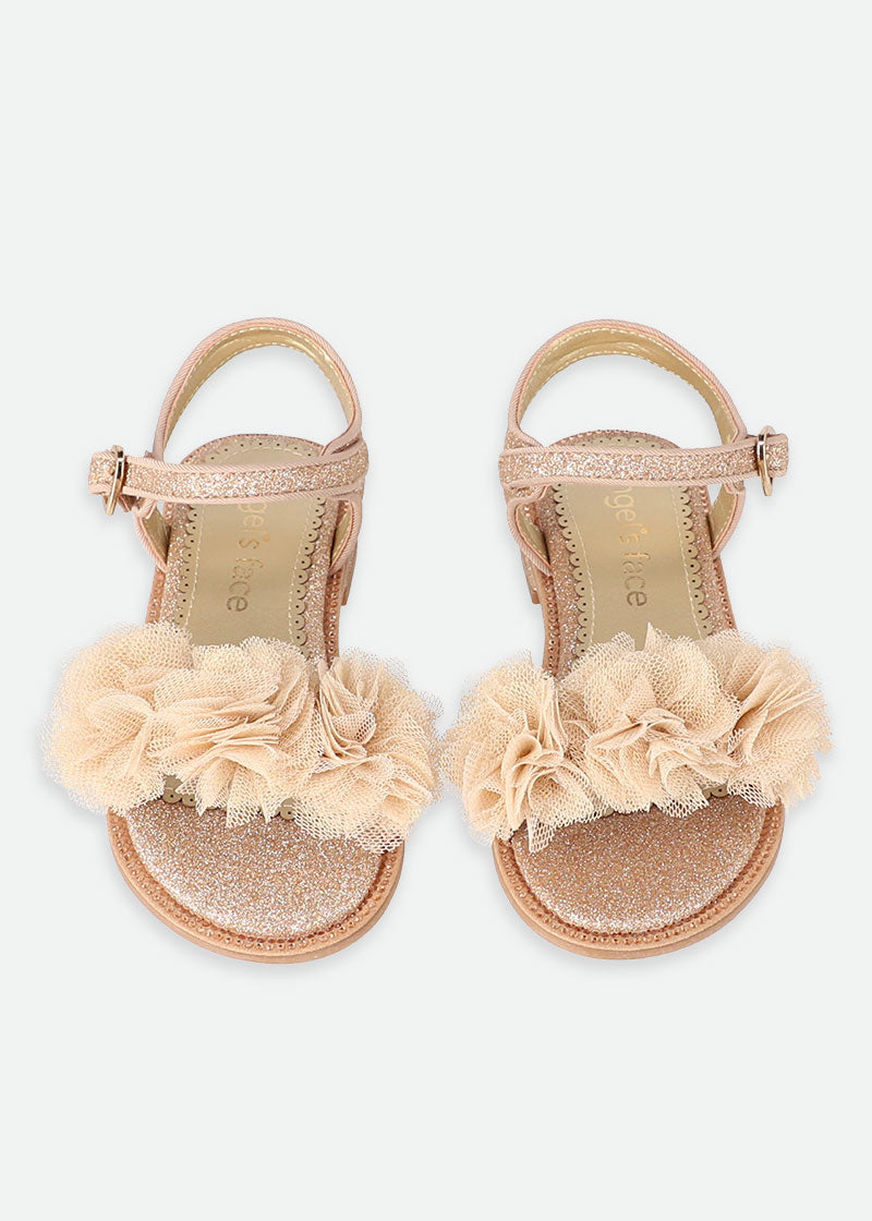 Carmen Corsage Sandals Rose Gold