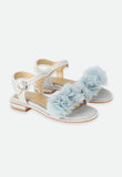 Carmen Corsage Sandals Silver